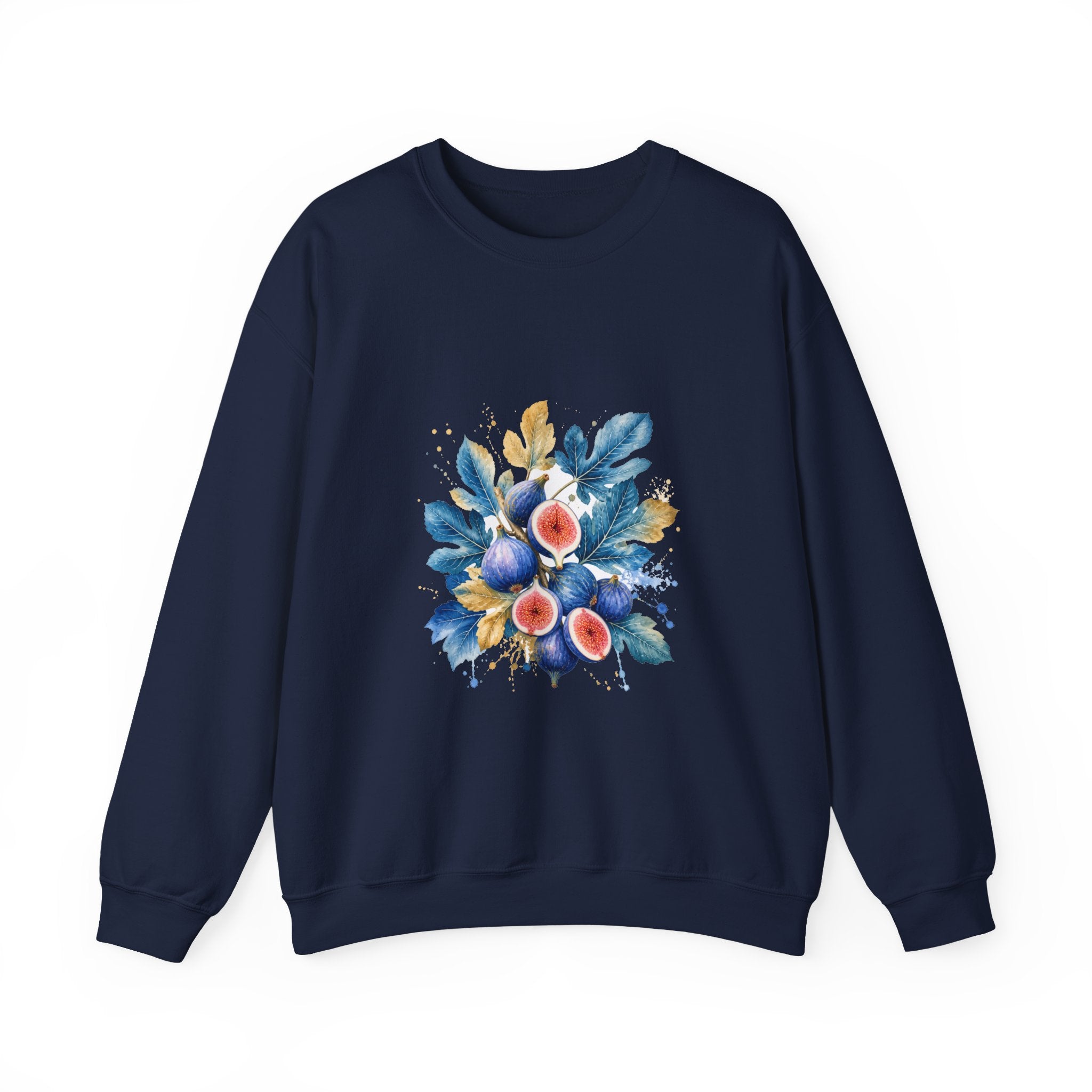 Matching Couple Sweatshirt - Olive Branch & Fig Matching Couple Comfort Colors Crew Watercolor Art His Hers Birthday Gift - Design B