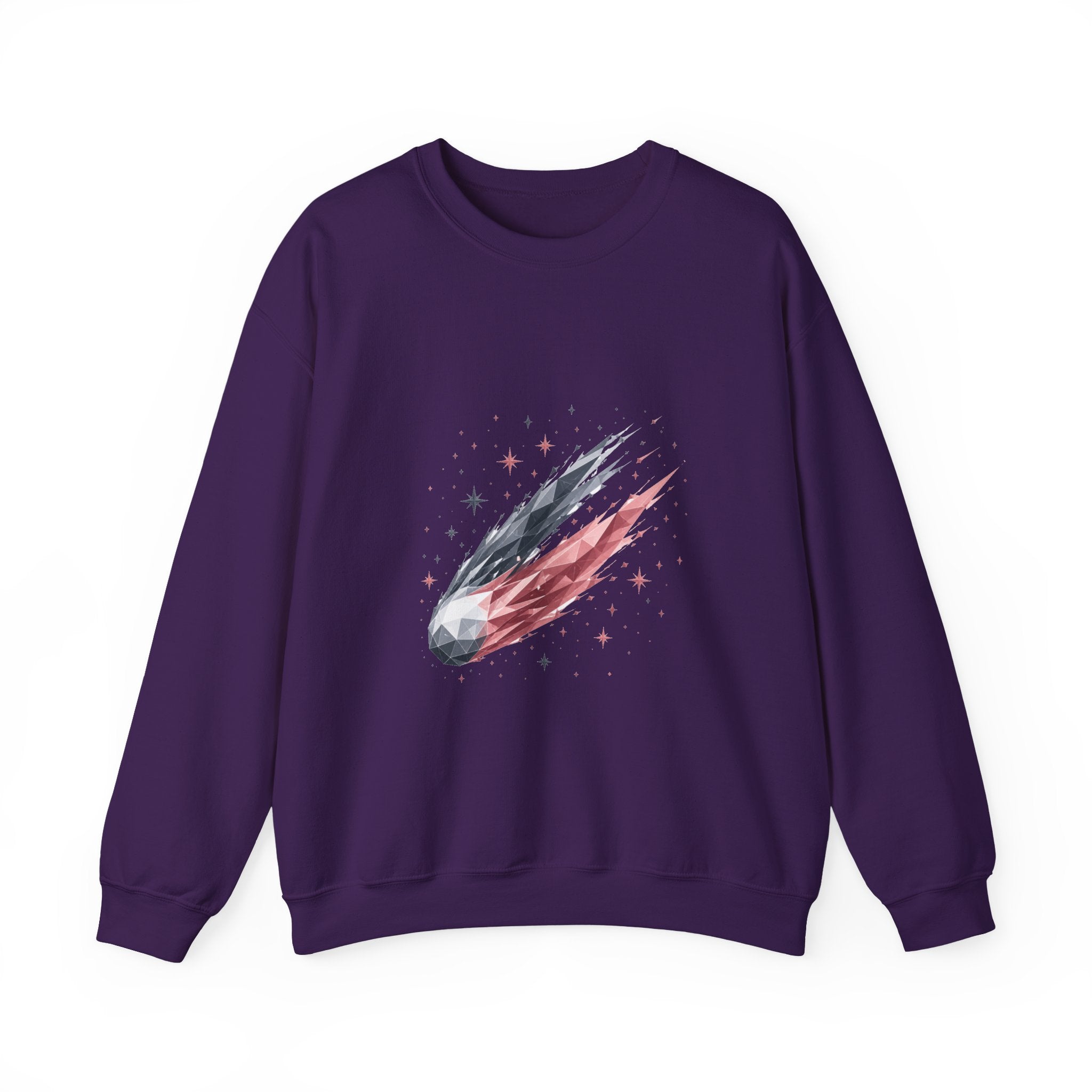 Matching Couple Sweatshirt - Comet & Asteroid Matching Couple Premium Fleece Sweatshirt Geometric Art His Hers Love Gift - Design A
