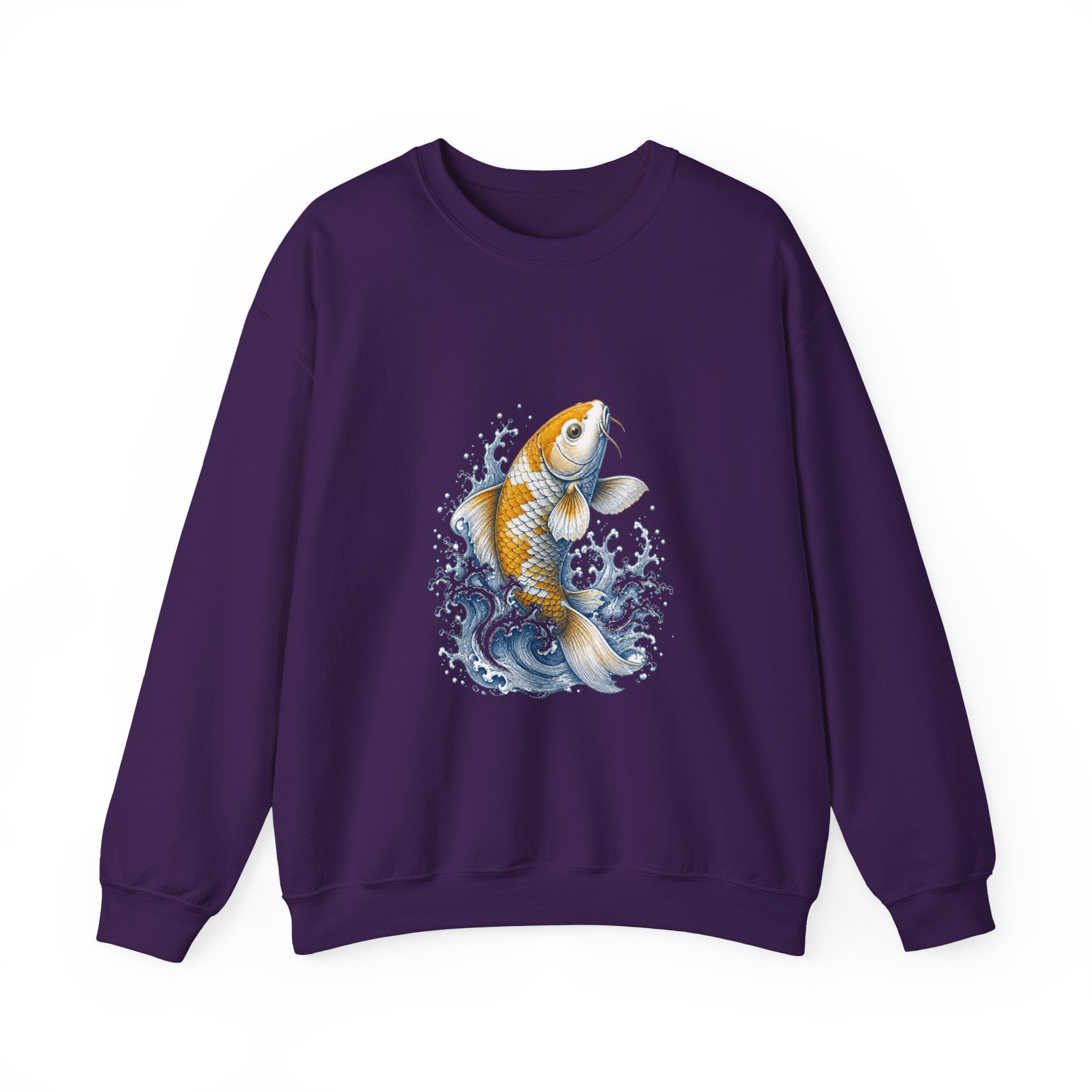 Matching Couple Sweatshirt - Koi Fish Yin Yang Matching Couple Comfort Colors Crew Vintage Art His Hers Honeymoon Gift - Design A