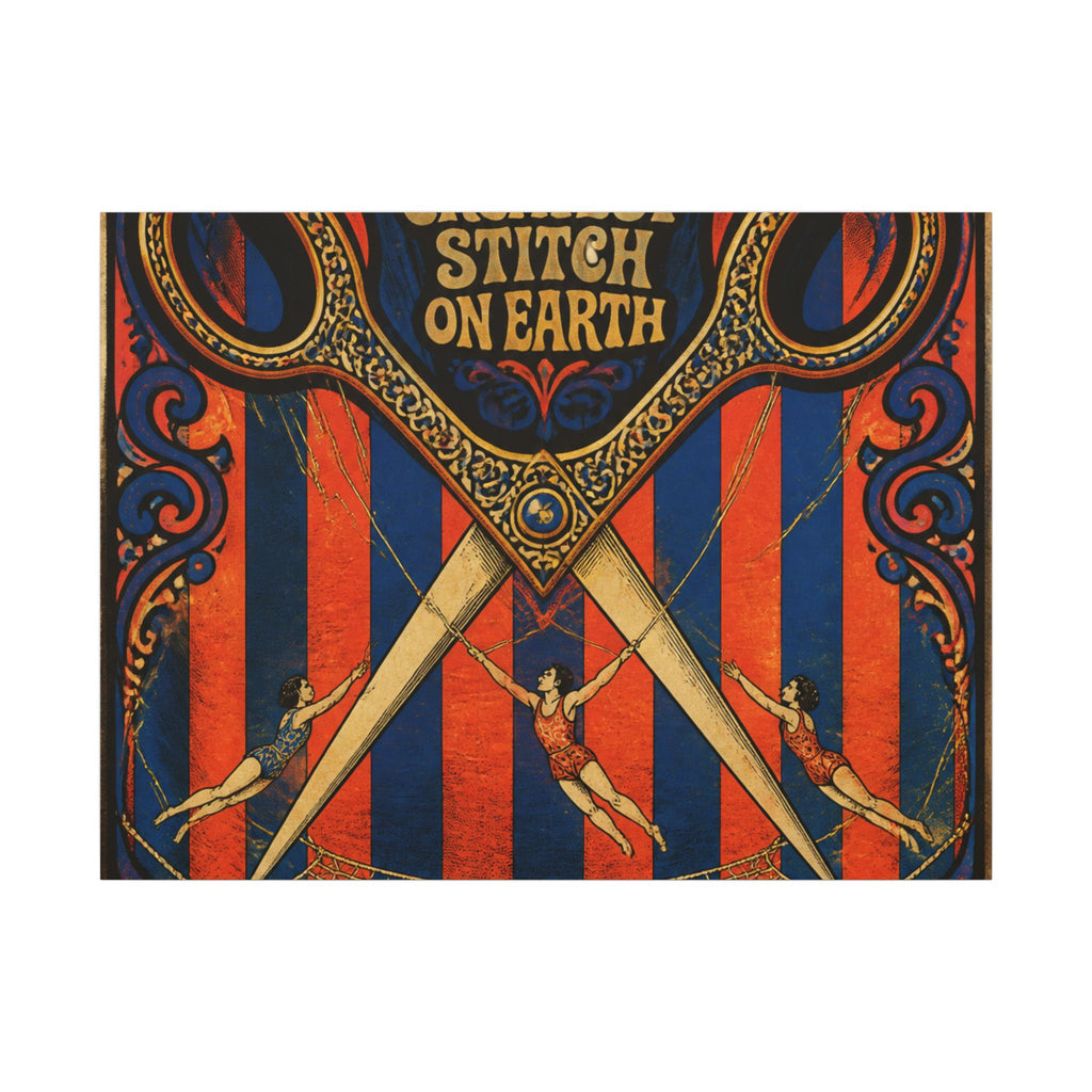 Giant Scissors Trapeze Wall Art Canvas 24×36 Psychedelic Dining Room Decor Maximalist Print