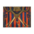 Giant Scissors Trapeze Wall Art Canvas 24×36 Psychedelic Dining Room Decor Maximalist Print