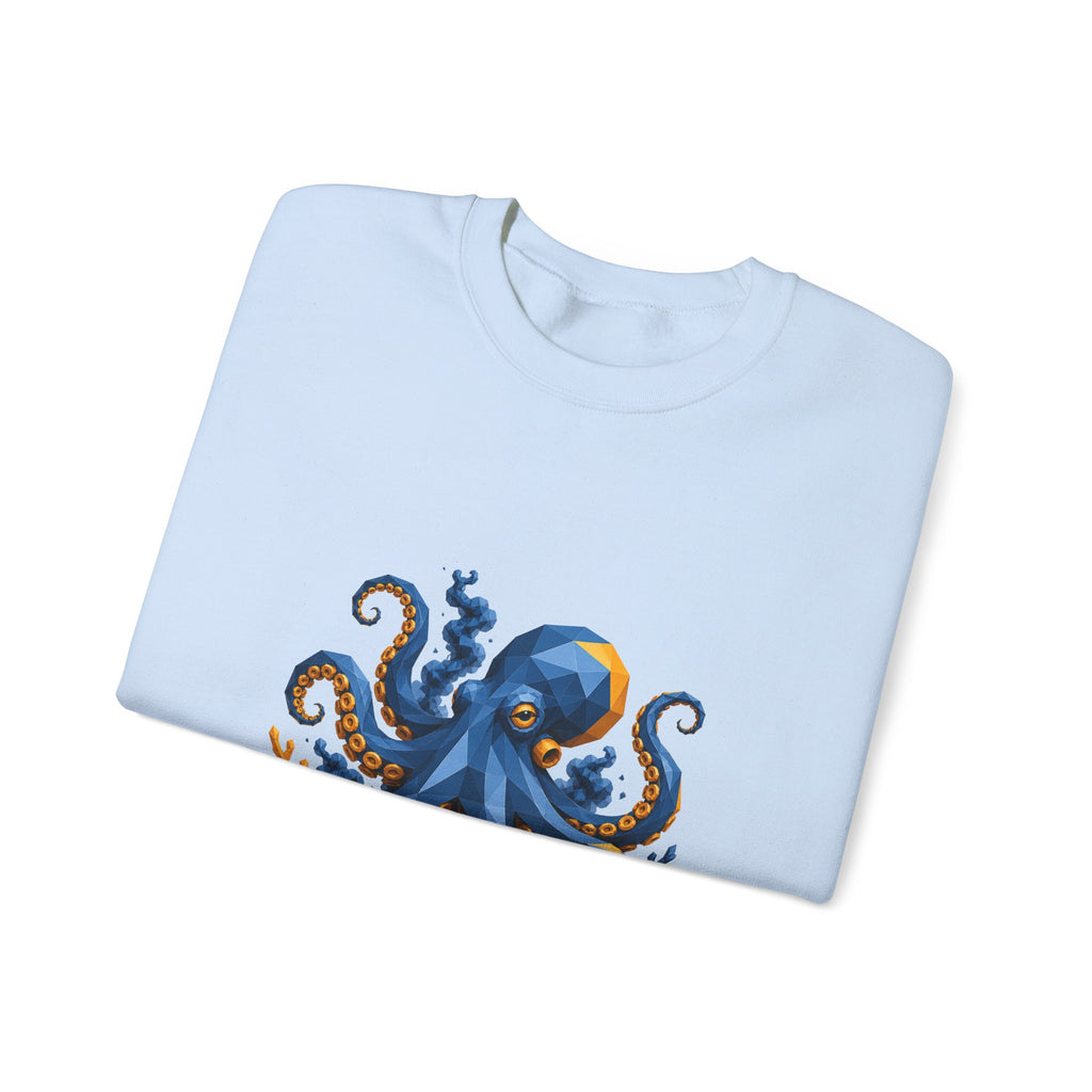Matching Couple Sweatshirt - Octopus & Jellyfish Matching Couple Comfort Colors Crew Geometric Art His Hers Love Gift - Design A