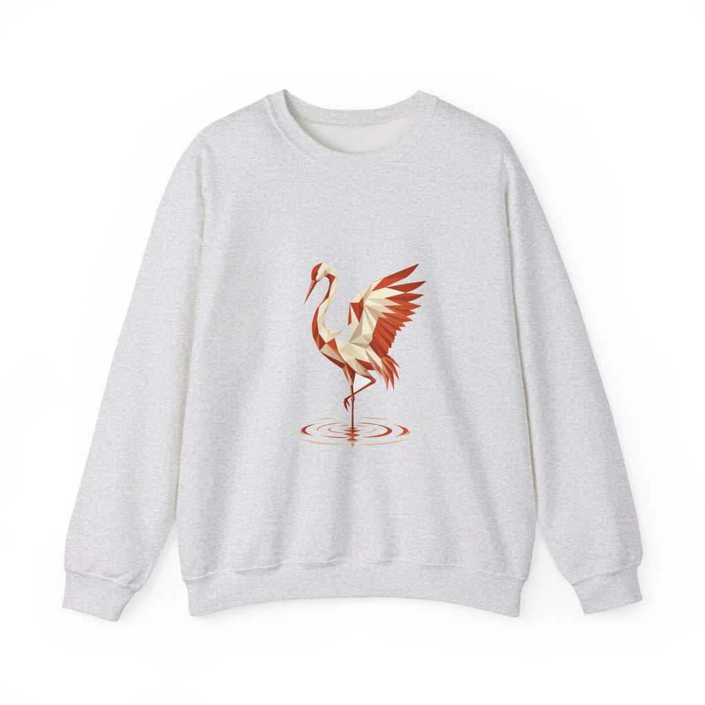 Matching Couple Sweatshirt - Tiger & Crane Matching Couple Premium Fleece Sweatshirt Geometric Art His Hers Love Gift - Design B