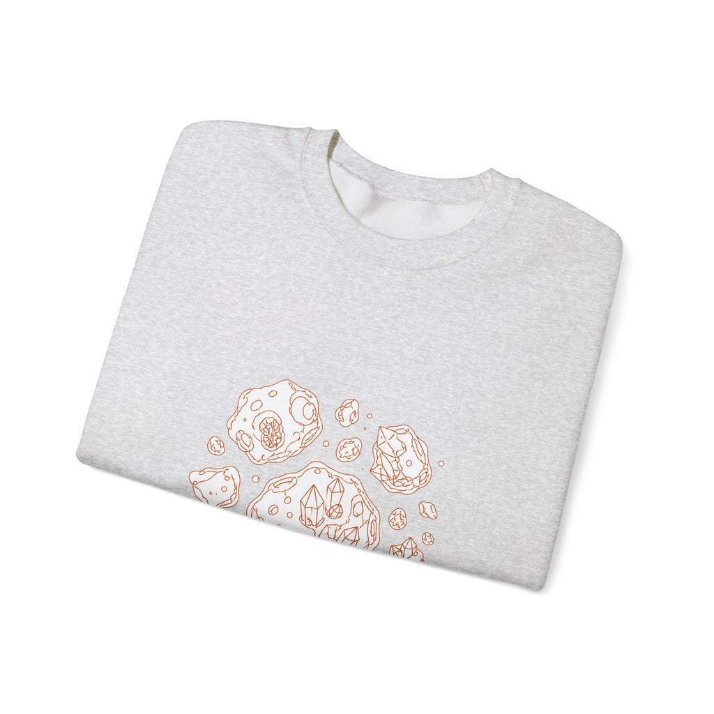 Matching Couple Sweatshirt - Comet & Asteroid Matching Couple Crewneck Sweatshirt Minimalist Art His Hers Valentine Gift - Design B