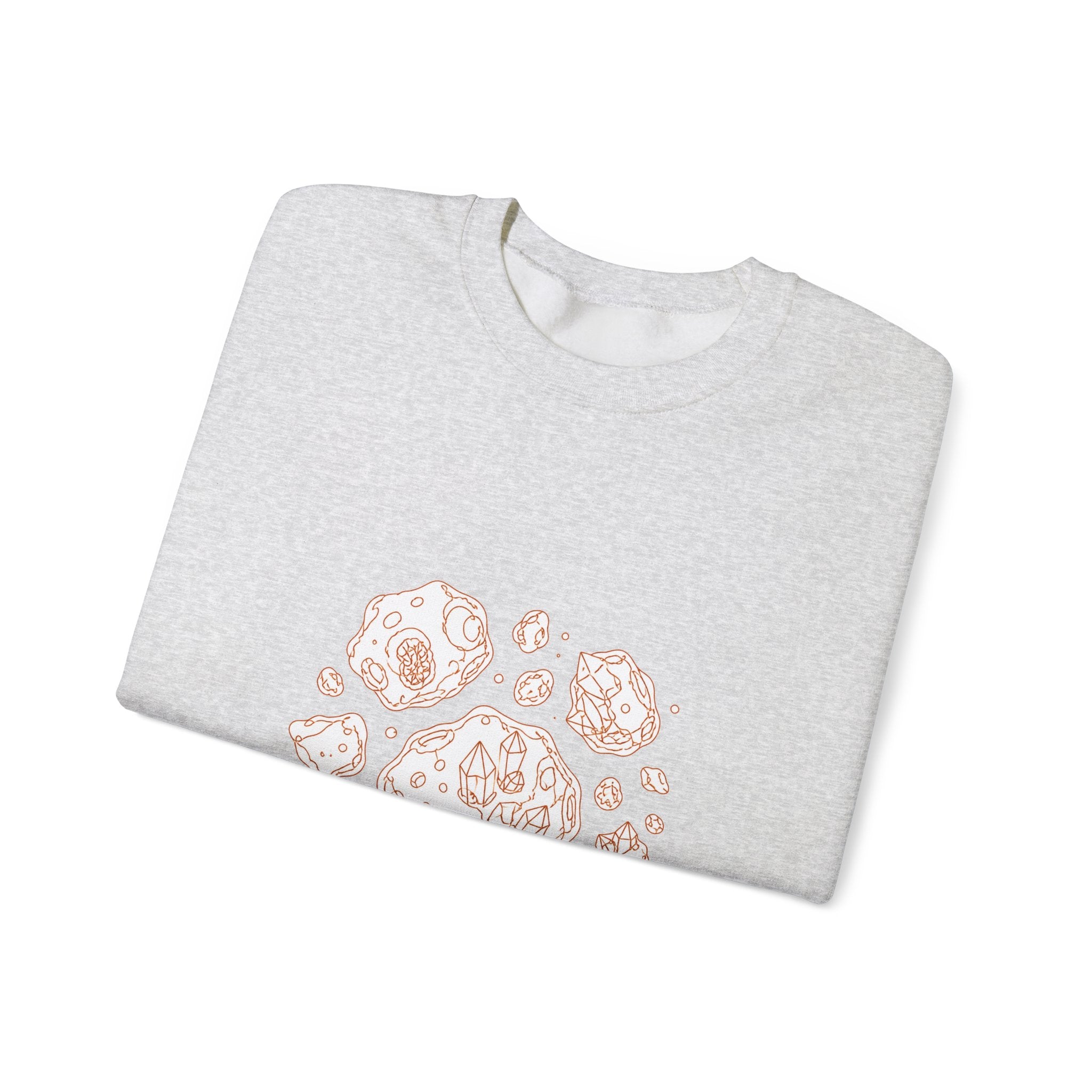 Matching Couple Sweatshirt - Comet & Asteroid Matching Couple Crewneck Sweatshirt Minimalist Art His Hers Valentine Gift - Design B