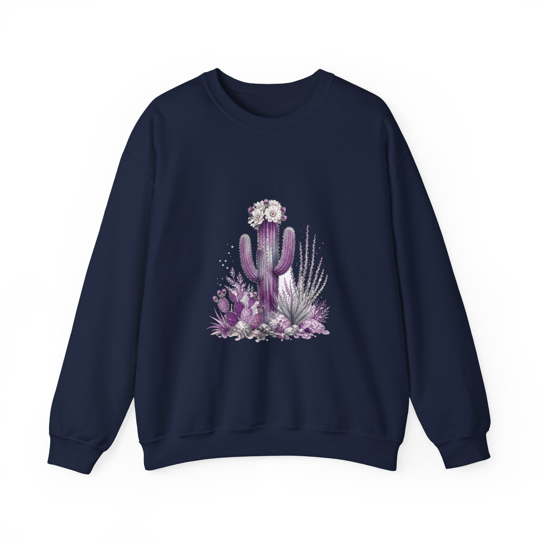 Matching Couple Sweatshirt - Desert & Rainforest Matching Couple Comfort Colors Crew Watercolor Art His Hers Birthday Gift - Design A