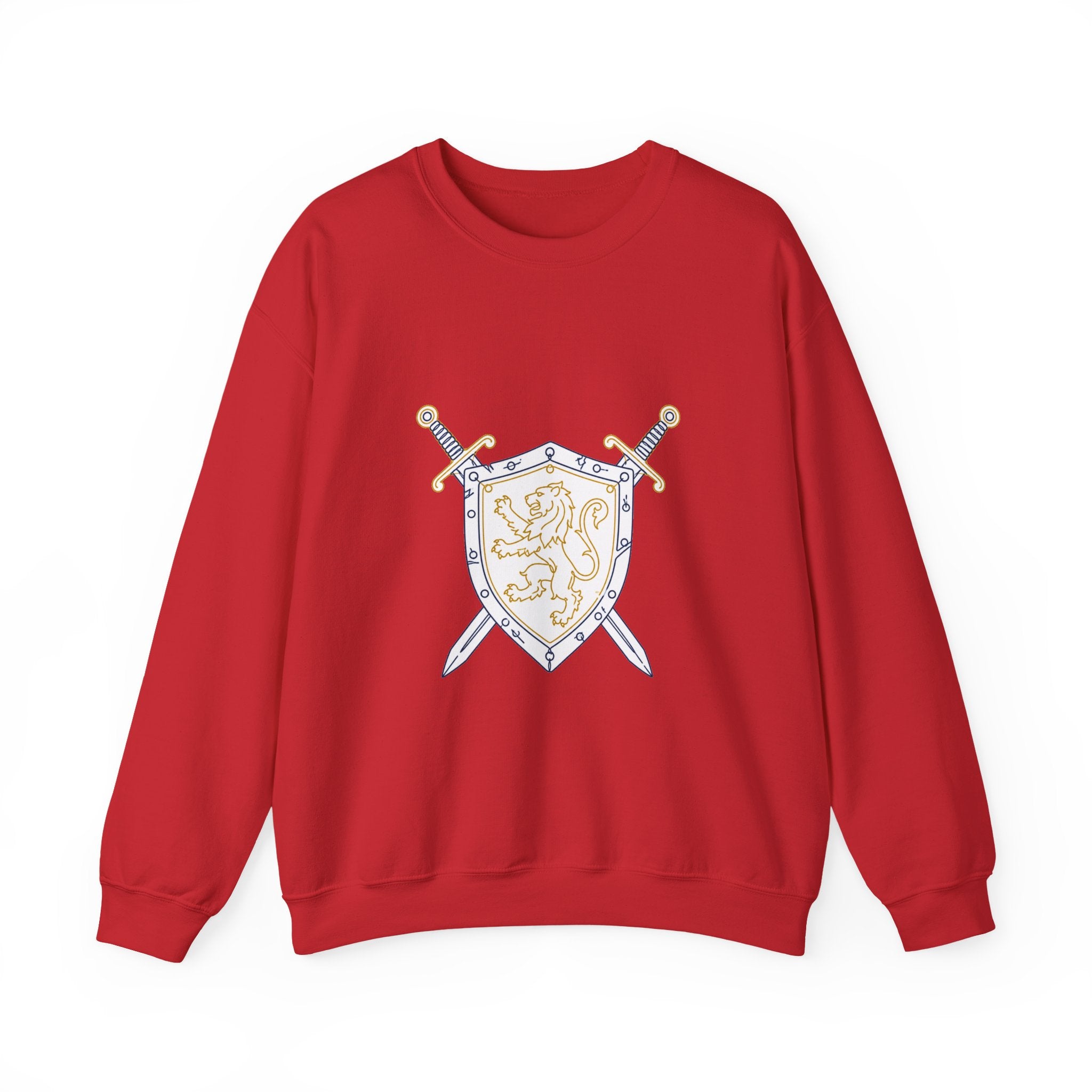 Matching Couple Sweatshirt - Crown & Shield Matching Couple Crewneck Sweatshirt Minimalist Art His Hers Valentine Gift - Design B