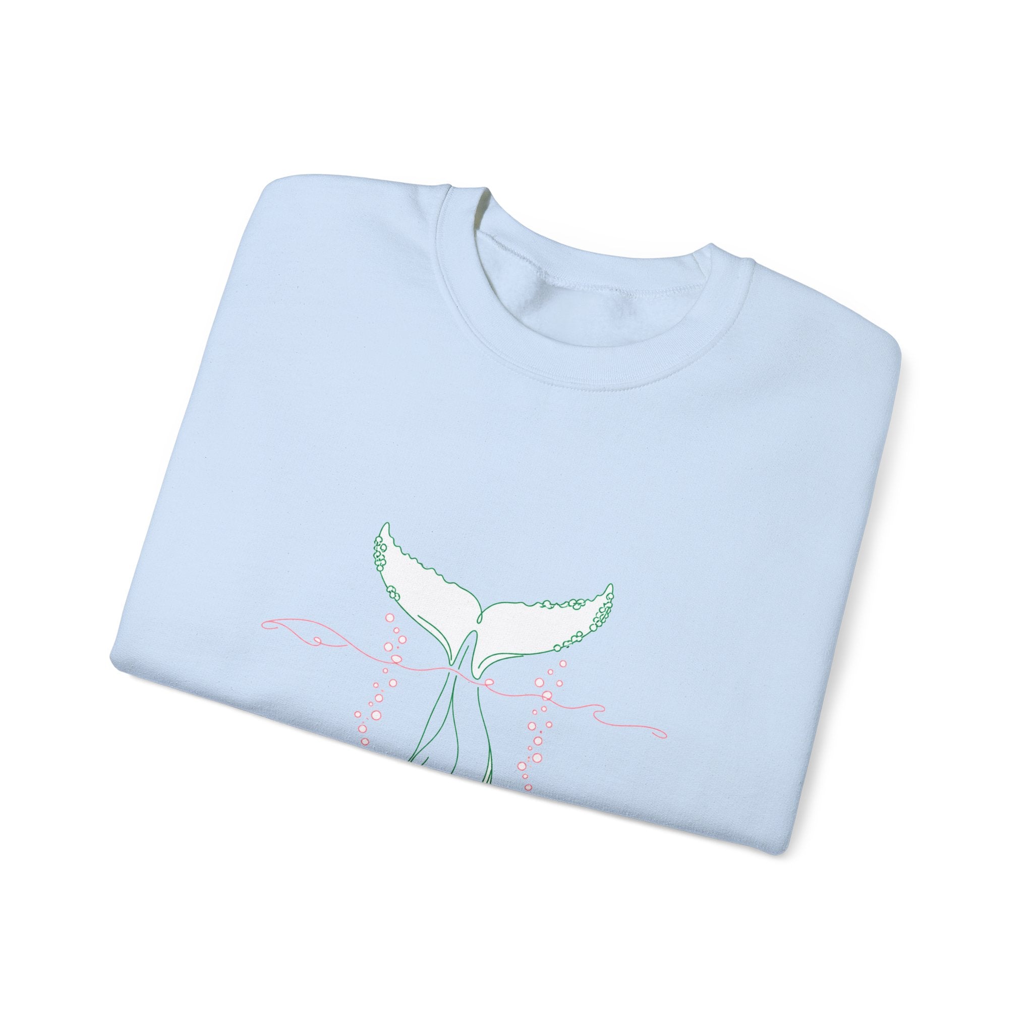 Matching Couple Sweatshirt - Eagle & Whale Matching Couple Comfort Colors Crew Minimalist Art His Hers Christmas Gift - Design B