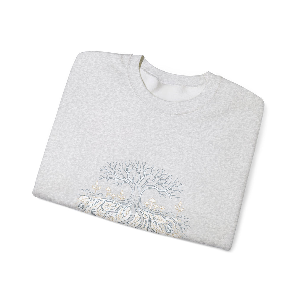 Matching Couple Sweatshirt - Ancient Oak & Deep Roots Matching Couple Premium Fleece Sweatshirt Minimalist Art His Hers Christmas Gift - Design B