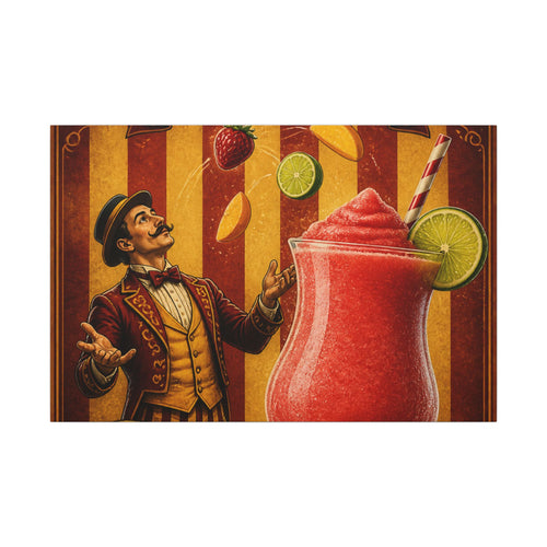 Daiquiri Fruit Juggler Wall Art Canvas 24×36 Vintage Circus Bedroom Decor Maximalist Print