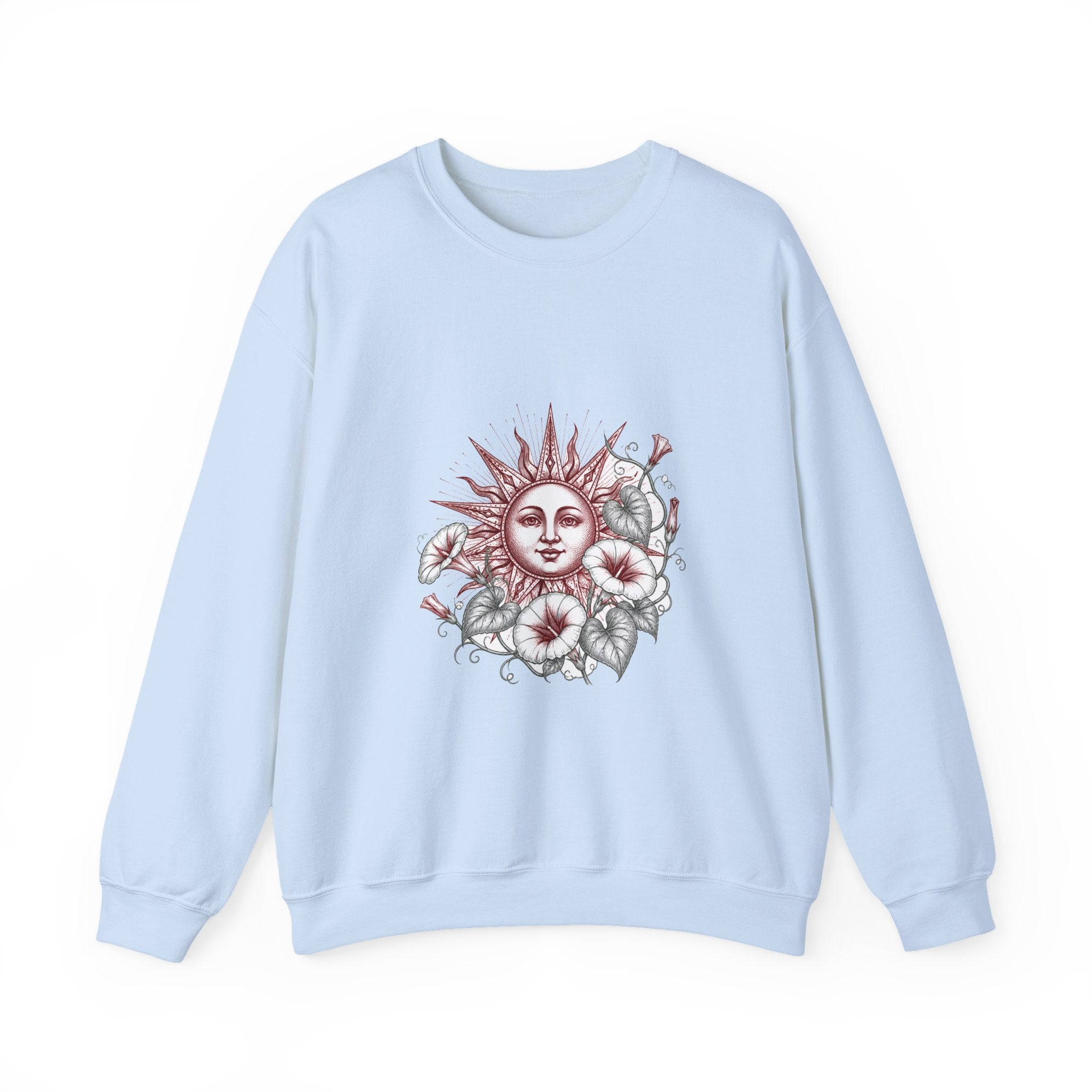 Matching Couple Sweatshirt - Sun & Moon Matching Couple Crewneck Sweatshirt Hand-Drawn Art His Hers Best Friend Gift - Design B