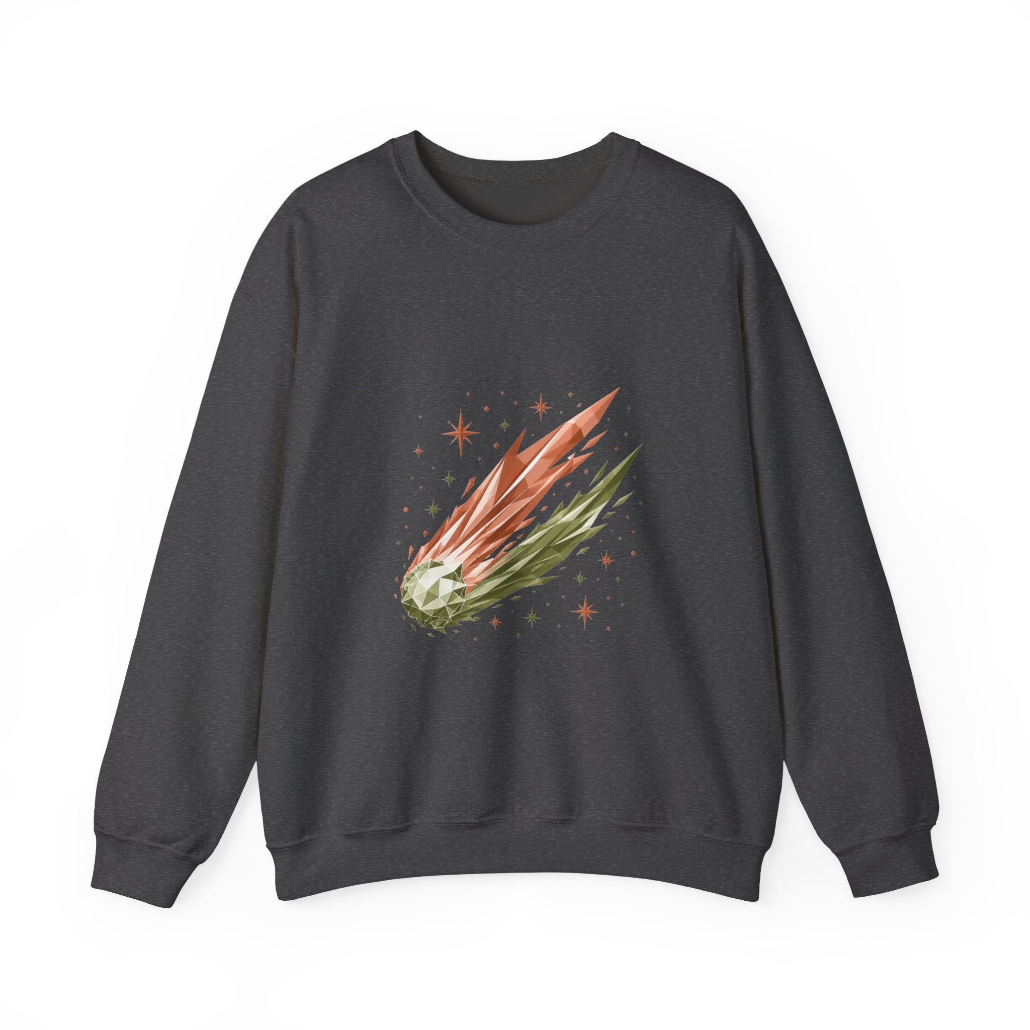 Matching Couple Sweatshirt - Comet & Asteroid Matching Couple Crewneck Sweatshirt Geometric Art His Hers Couple Gift - Design A