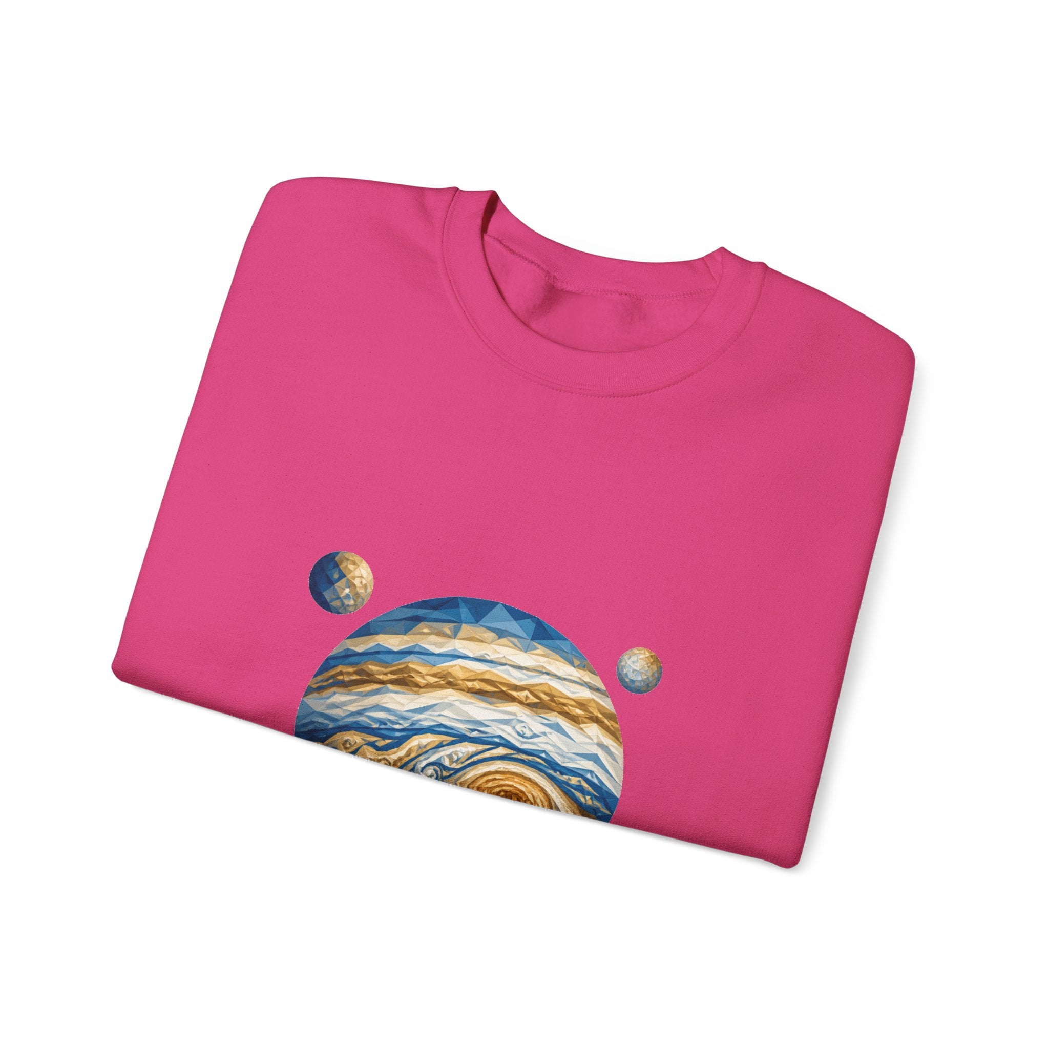 Matching Couple Sweatshirt - Saturn & Jupiter Matching Couple Premium Fleece Sweatshirt Geometric Art His Hers Love Gift - Design B