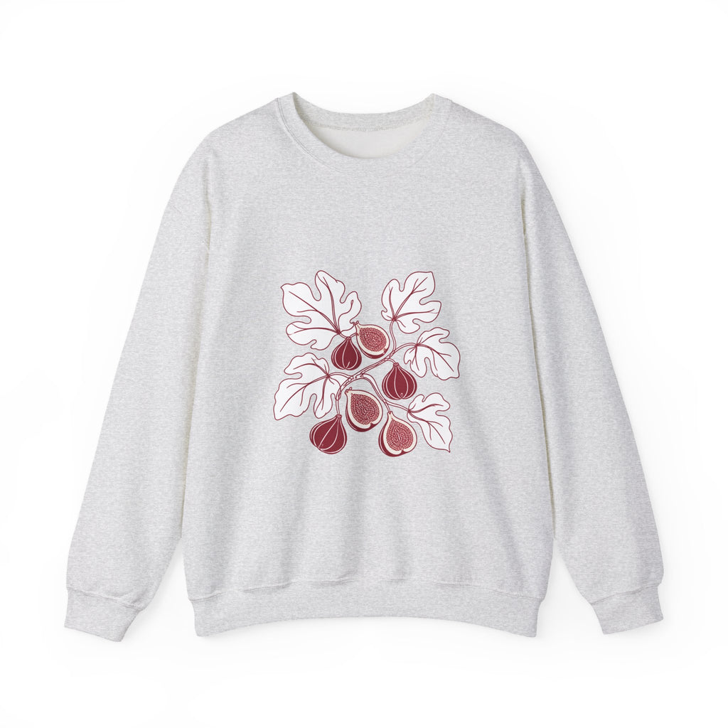Matching Couple Sweatshirt - Olive Branch & Fig Matching Couple Crewneck Sweatshirt Minimalist Art His Hers Valentine Gift - Design B