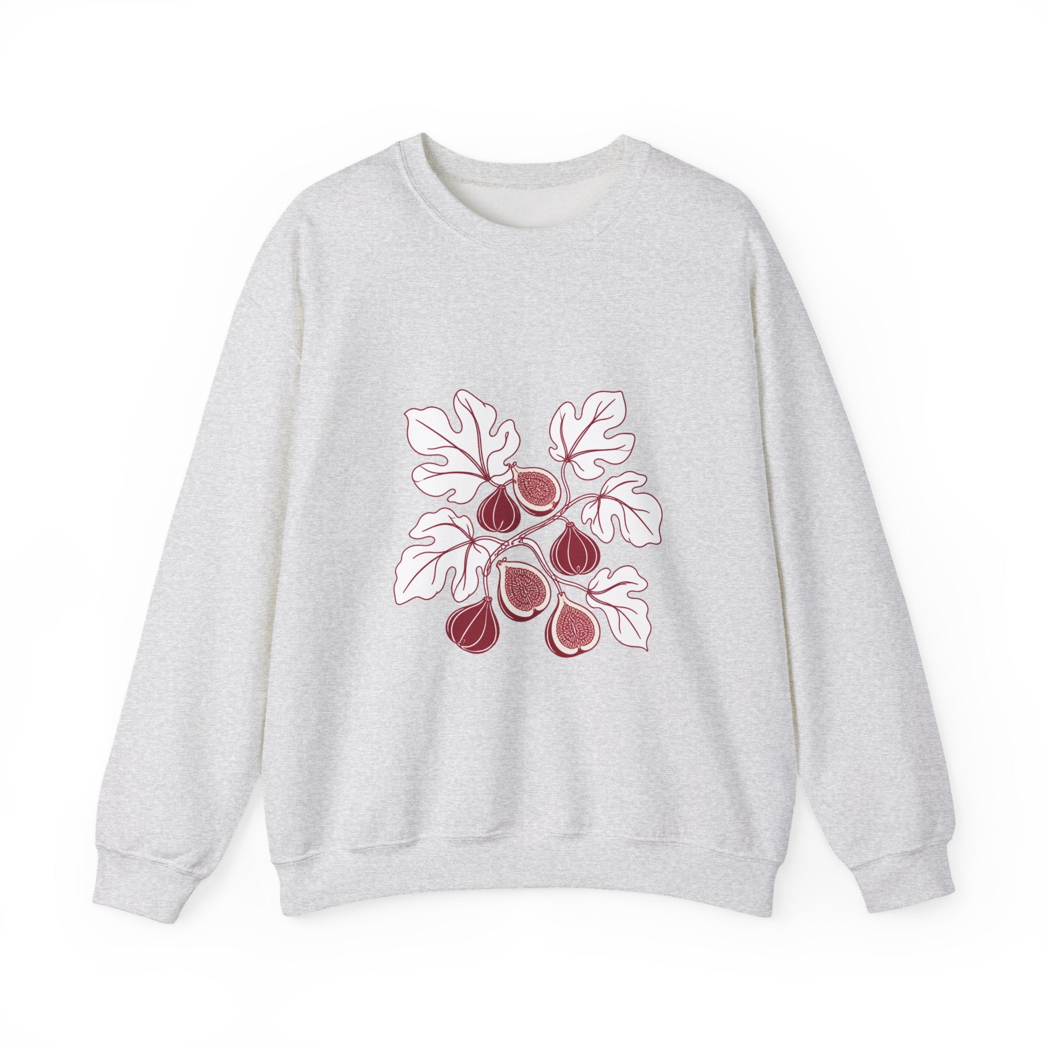 Matching Couple Sweatshirt - Olive Branch & Fig Matching Couple Crewneck Sweatshirt Minimalist Art His Hers Valentine Gift - Design B
