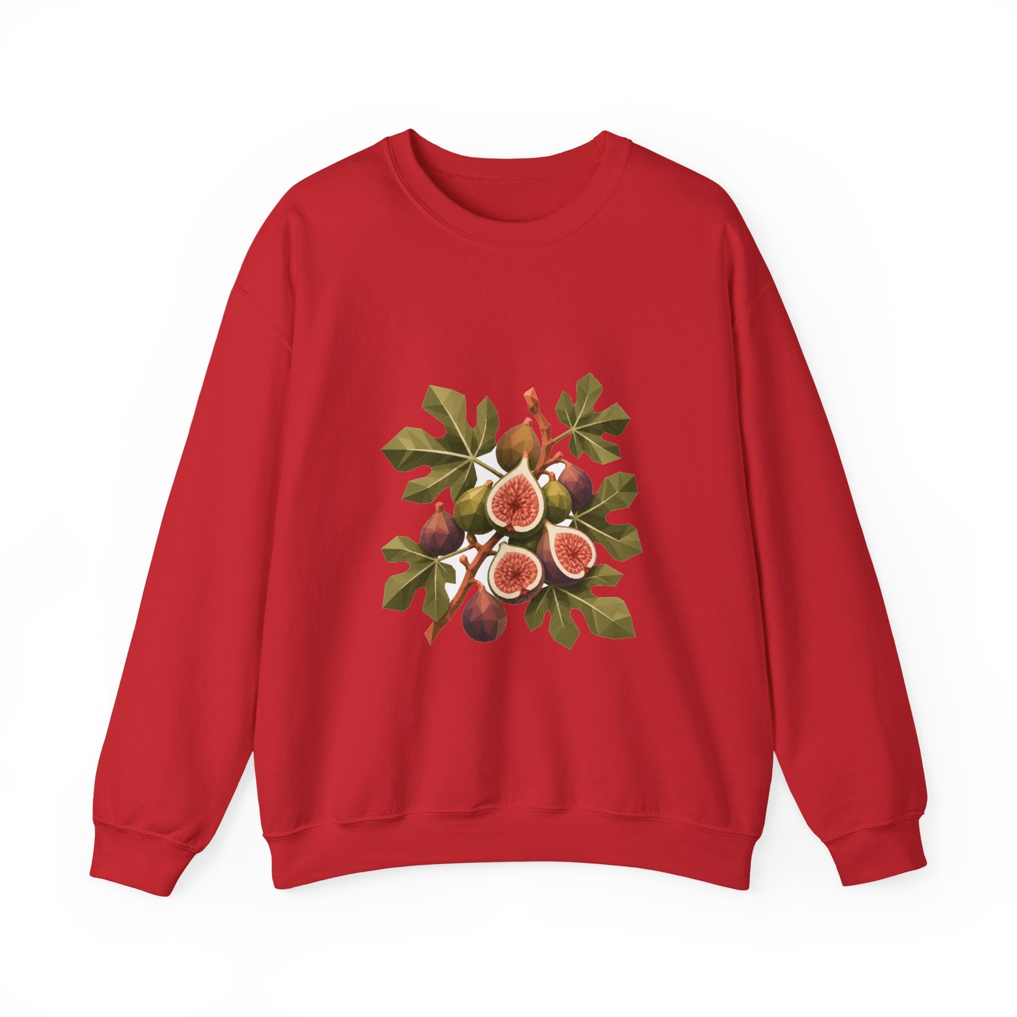 Matching Couple Sweatshirt - Olive Branch & Fig Matching Couple Premium Fleece Sweatshirt Geometric Art His Hers Love Gift - Design B
