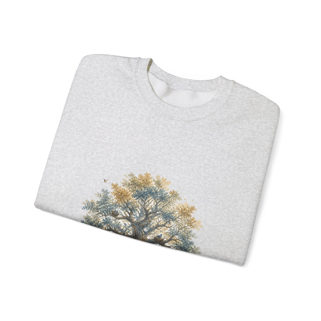 Matching Couple Sweatshirt - Ancient Oak & Deep Roots Matching Couple Comfort Colors Crew Watercolor Art His Hers Birthday Gift - Design A
