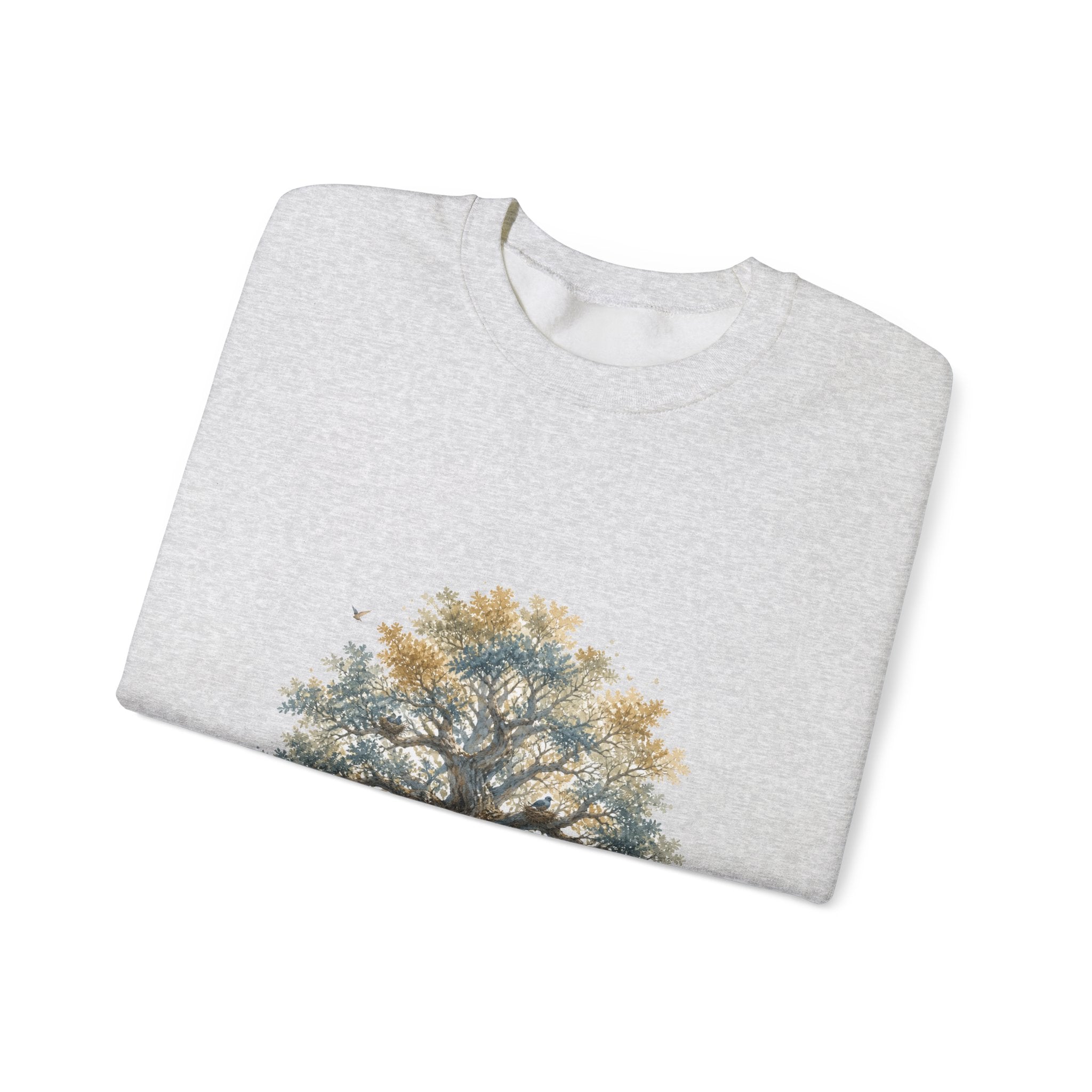 Matching Couple Sweatshirt - Ancient Oak & Deep Roots Matching Couple Comfort Colors Crew Watercolor Art His Hers Birthday Gift - Design A