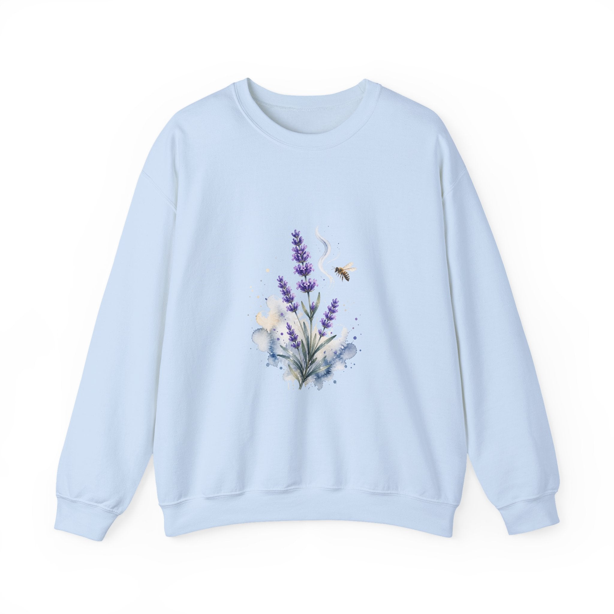 Matching Couple Sweatshirt - Lavender & Thistle Matching Couple Premium Fleece Sweatshirt Watercolor Art His Hers Birthday Gift - Design A