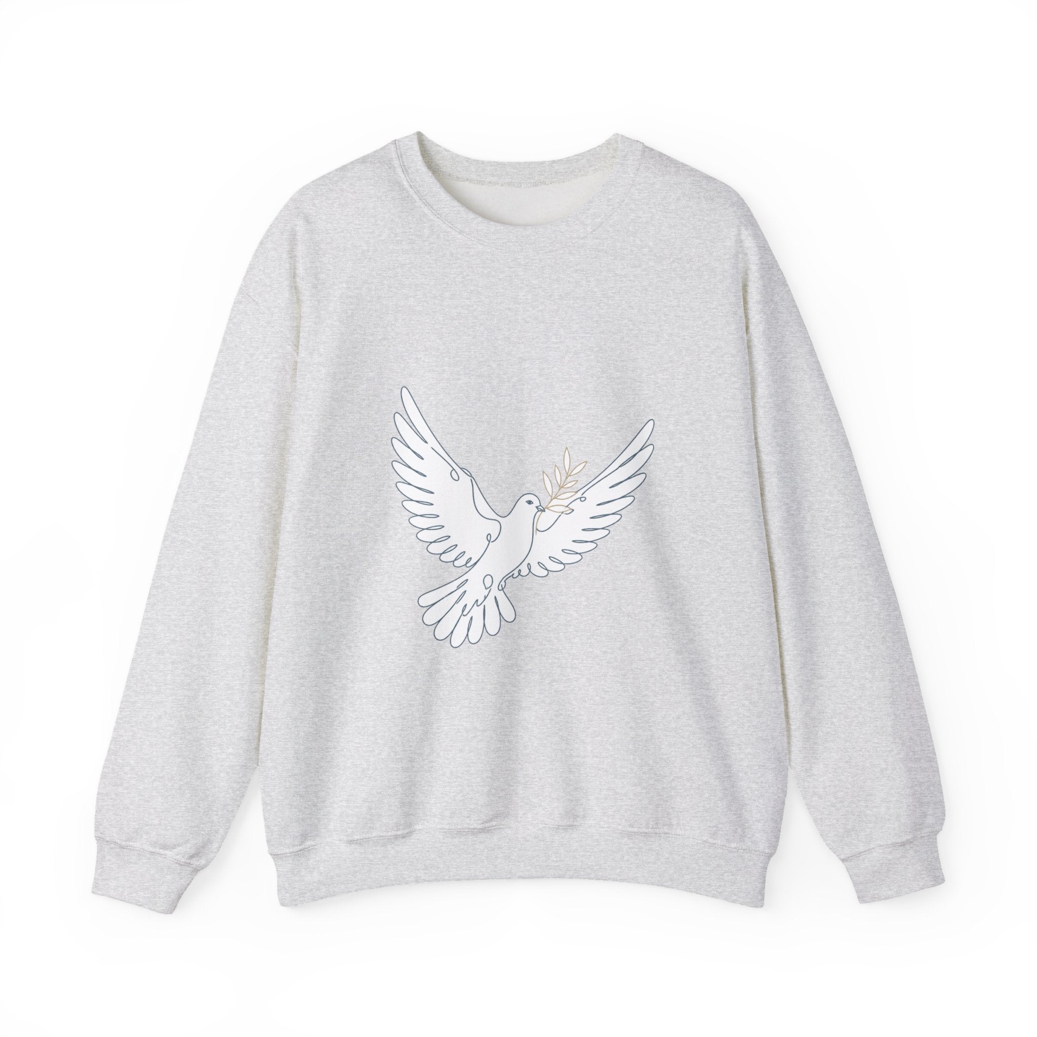 Matching Couple Sweatshirt - Wolf & Dove Matching Couple Comfort Colors Crew Minimalist Art His Hers Christmas Gift - Design B