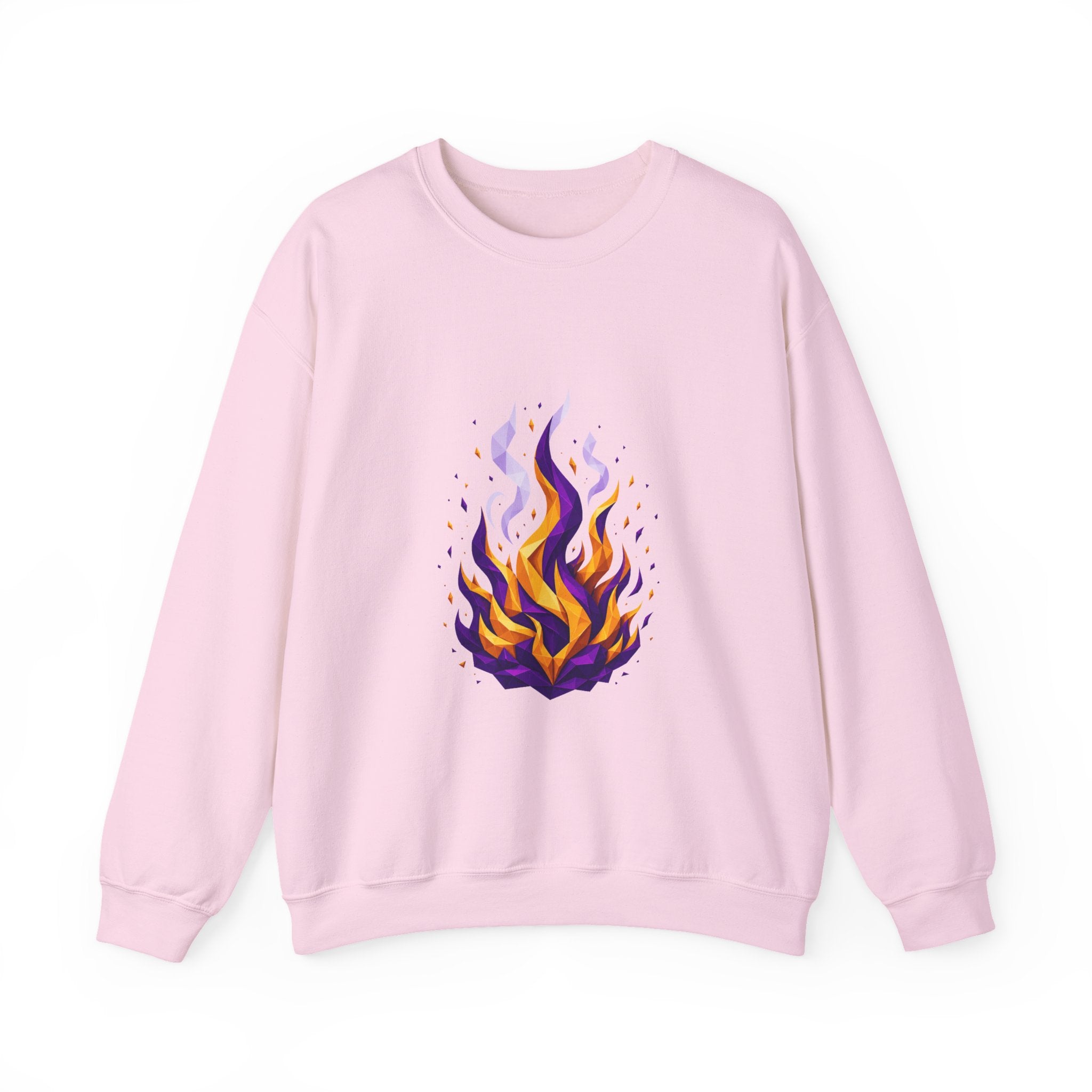 Matching Couple Sweatshirt - Wildfire & Waterfall Matching Couple Comfort Colors Crew Geometric Art His Hers Love Gift - Design A