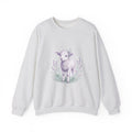 Matching Couple Sweatshirt - Lion & Lamb Matching Couple Crewneck Sweatshirt Vintage Art His Hers Wedding Gift - Design B