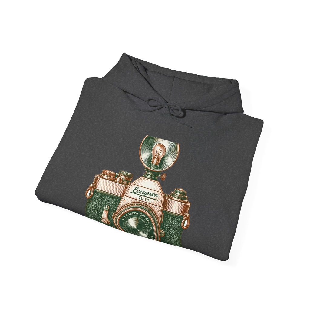 Matching Couple Sweatshirt - Camera & Film Matching Couple Hooded Sweatshirt Vintage Art His Hers Wedding Gift - Design A