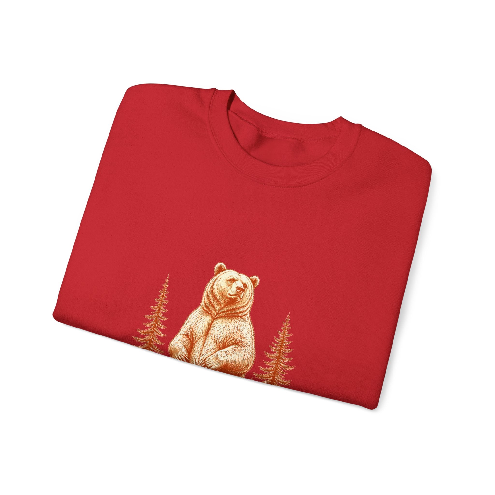 Matching Couple Sweatshirt - Bear & Deer Matching Couple Crewneck Sweatshirt Hand-Drawn Art His Hers Best Friend Gift - Design A