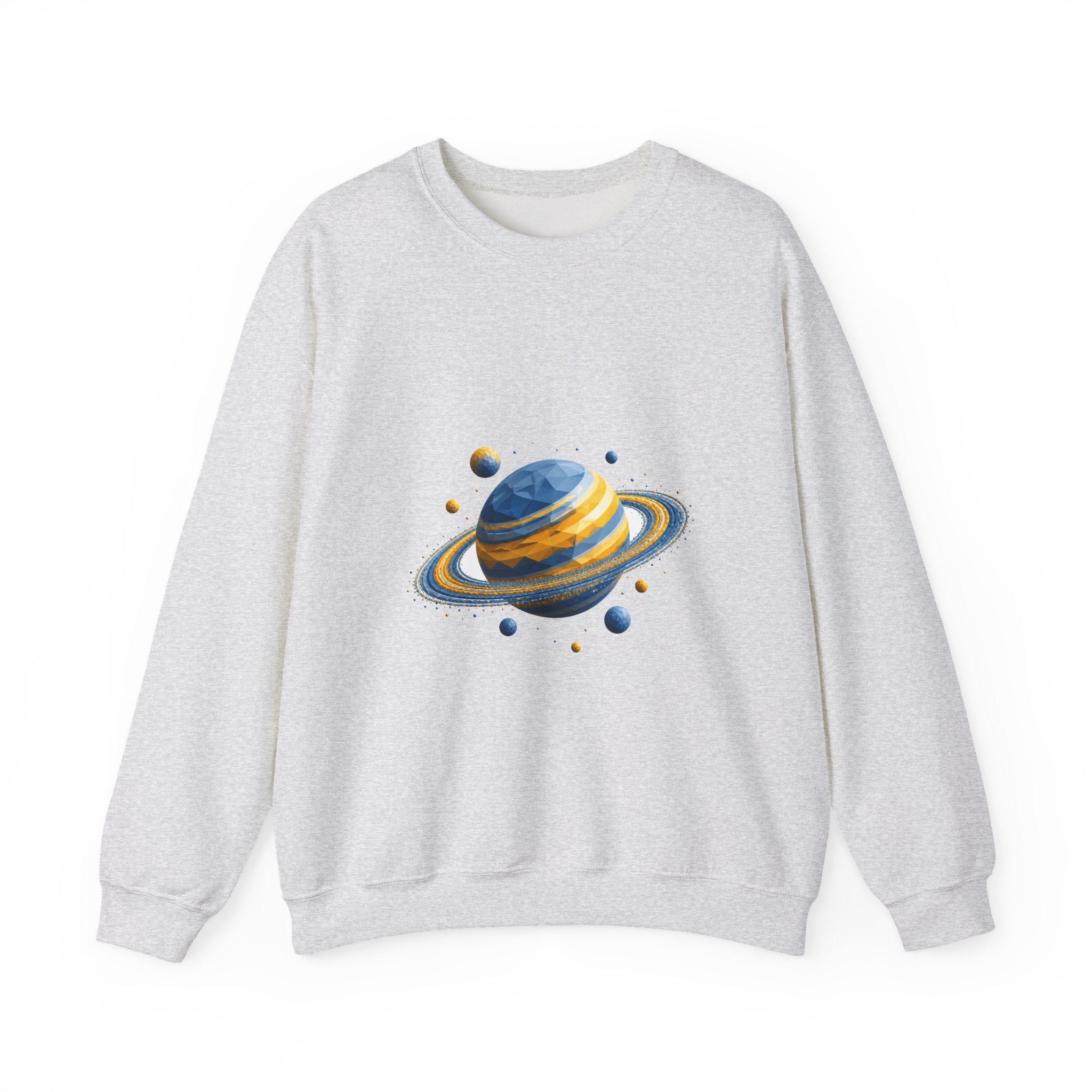 Matching Couple Sweatshirt - Astronaut & Planet Matching Couple Comfort Colors Crew Geometric Art His Hers Love Gift - Design B