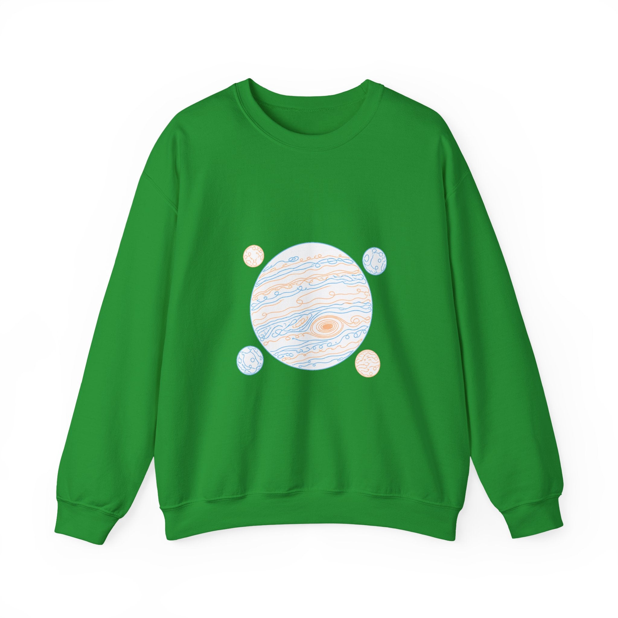Matching Couple Sweatshirt - Saturn & Jupiter Matching Couple Premium Fleece Sweatshirt Minimalist Art His Hers Christmas Gift - Design B
