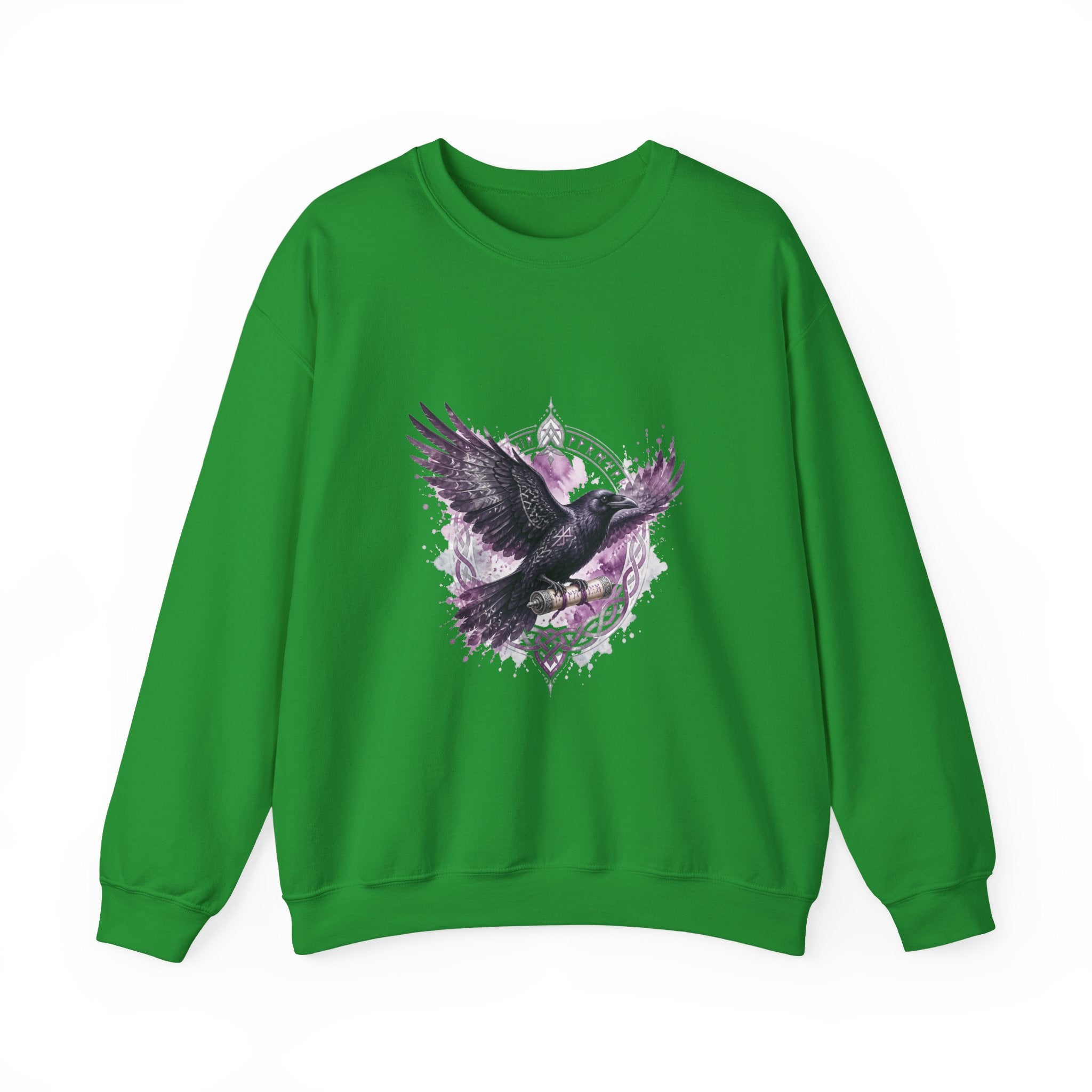 Matching Couple Sweatshirt - Huginn & Muninn Matching Couple Premium Fleece Sweatshirt Watercolor Art His Hers Birthday Gift - Design B