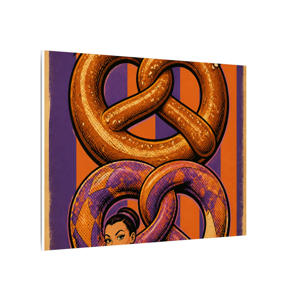 Pretzel Contortionist Wall Art Canvas 16×20 Pop Art Living Room Decor Maximalist Print