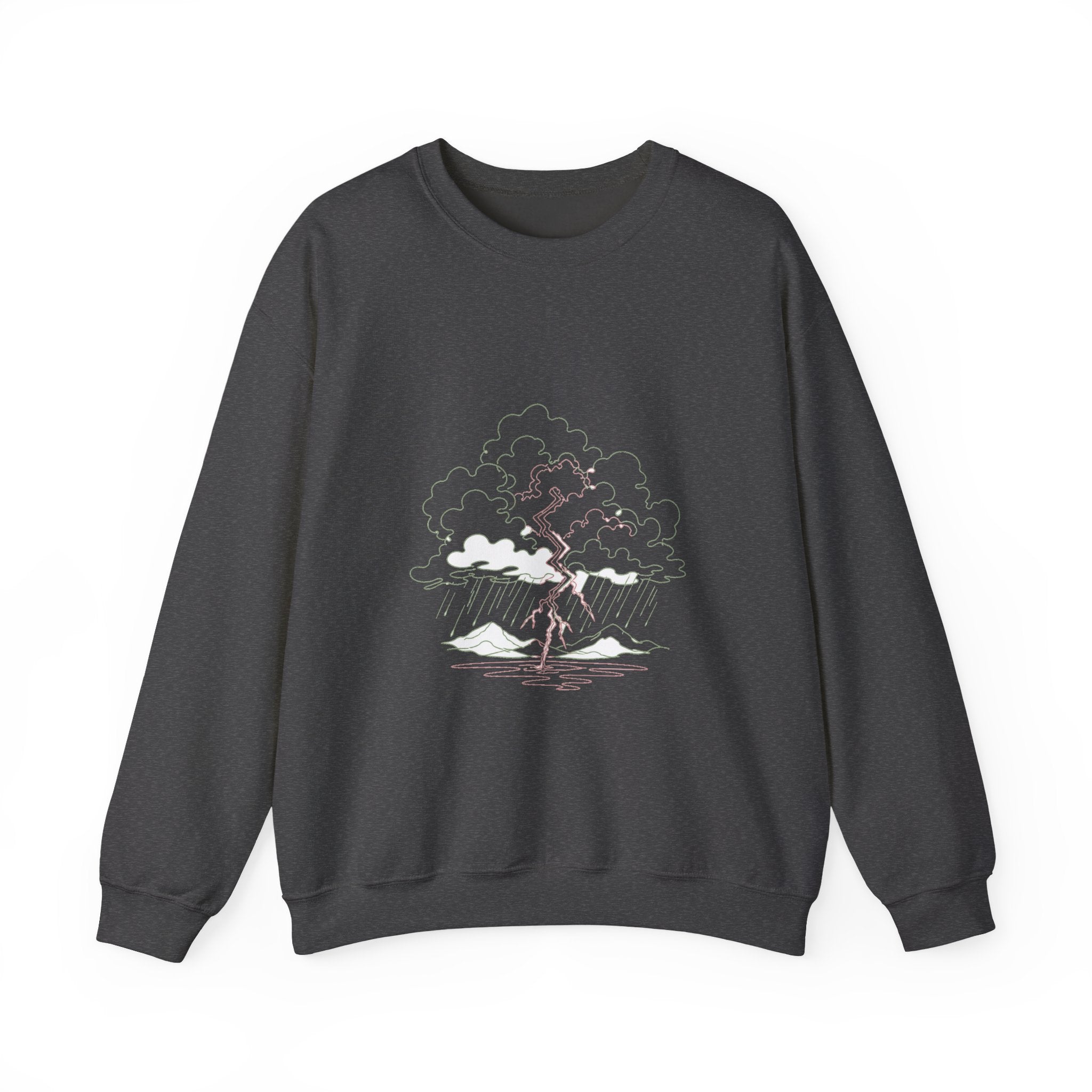 Matching Couple Sweatshirt - Storm & Rainbow Matching Couple Comfort Colors Crew Minimalist Art His Hers Christmas Gift - Design A