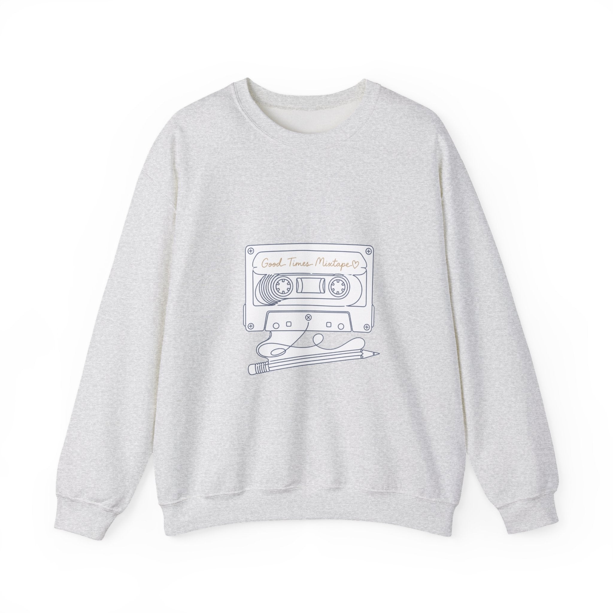 Matching Couple Sweatshirt - Vinyl & Cassette Matching Couple Crewneck Sweatshirt Minimalist Art His Hers Valentine Gift - Design B