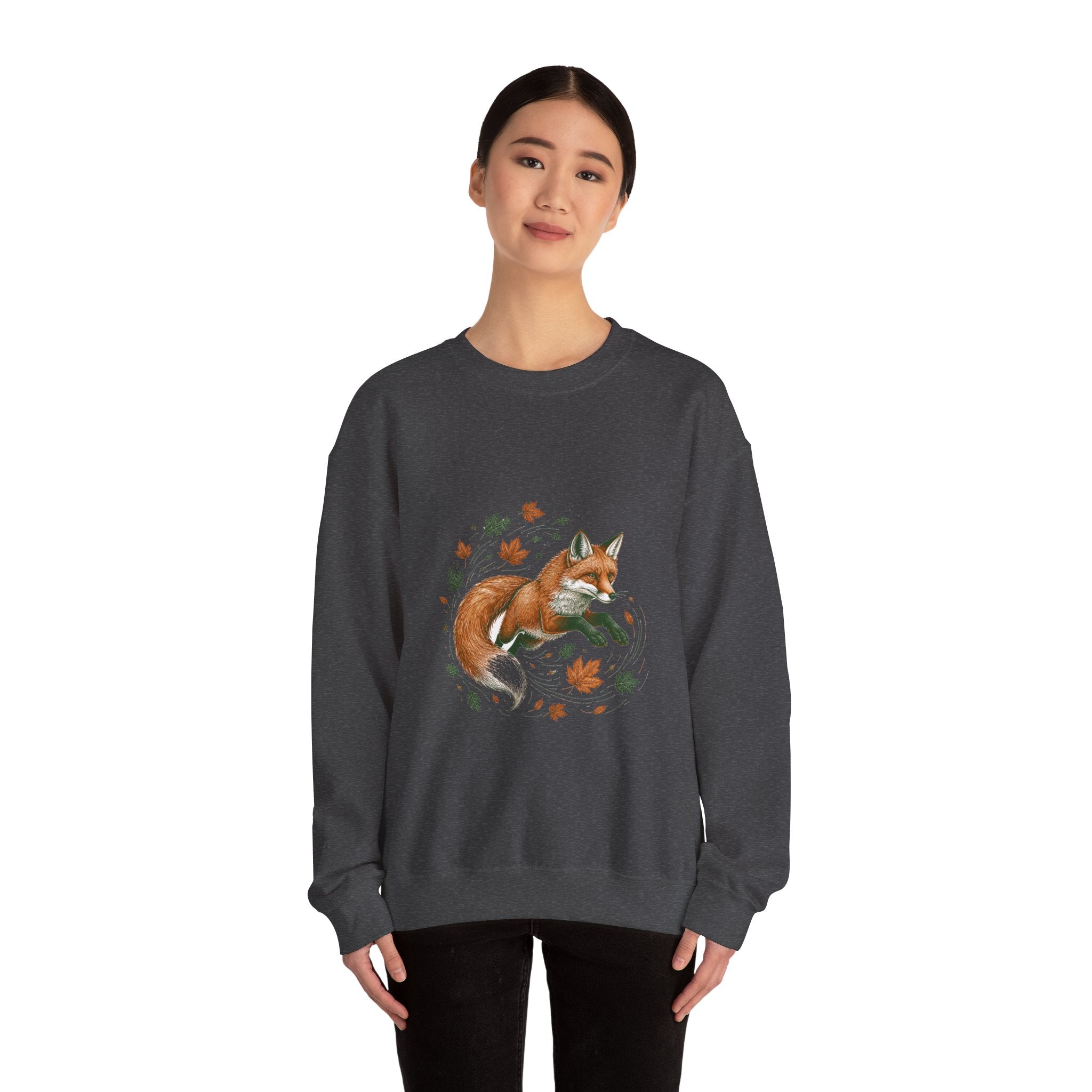 Matching Couple Sweatshirt - Fox & Rabbit Matching Couple Comfort Colors Crew Hand-Drawn Art His Hers Anniversary Gift - Design A