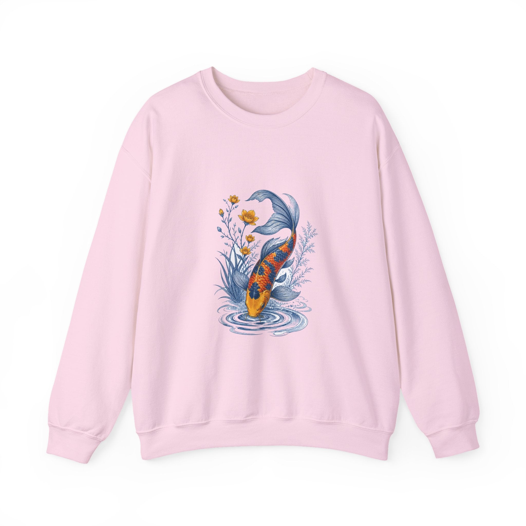 Matching Couple Sweatshirt - Koi Fish Yin Yang Matching Couple Comfort Colors Crew Vintage Art His Hers Honeymoon Gift - Design B