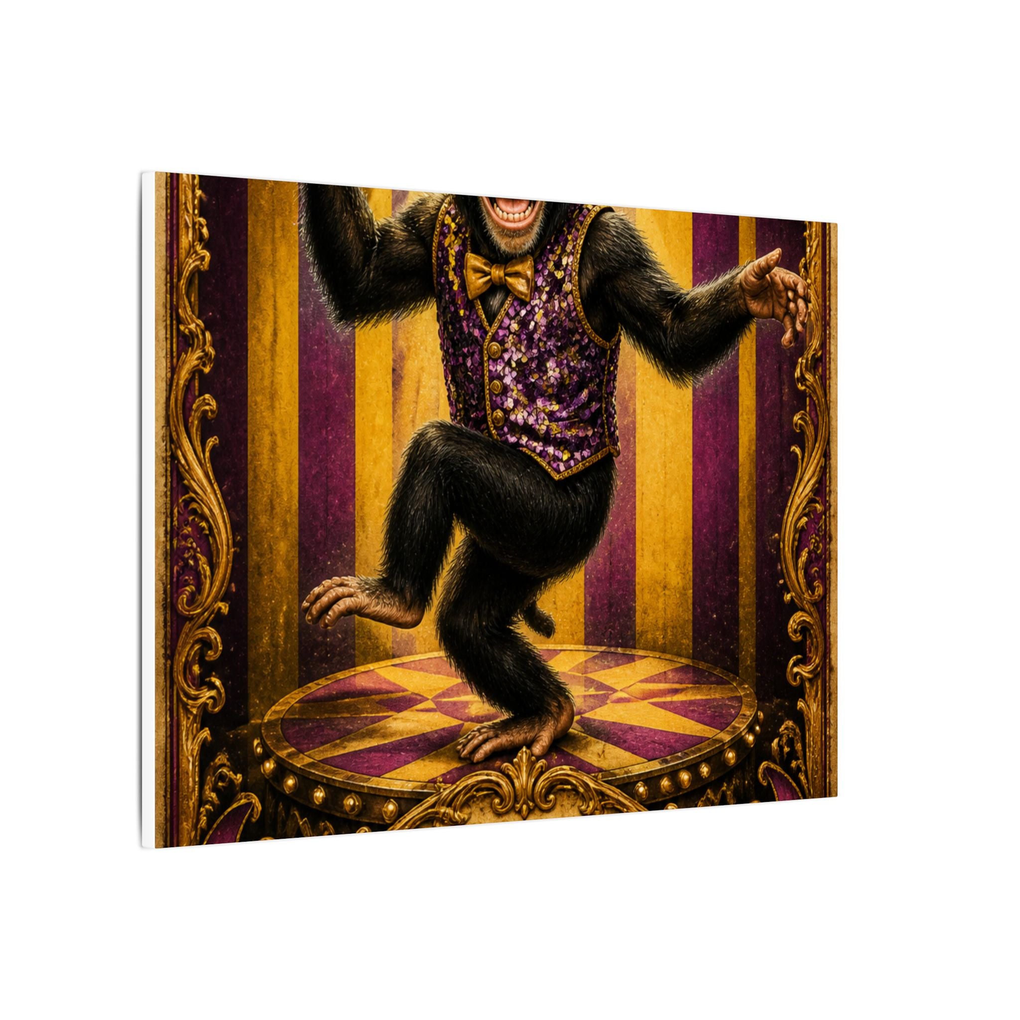 Dancing Monkey Wall Art Canvas 24×36 Baroque Studio Decor Maximalist Print