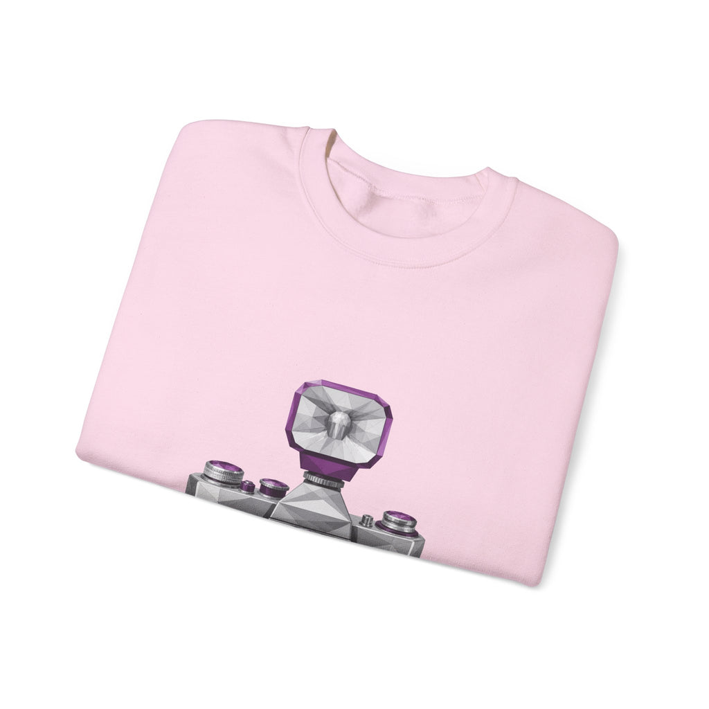 Matching Couple Sweatshirt - Camera & Film Matching Couple Premium Fleece Sweatshirt Geometric Art His Hers Love Gift - Design A