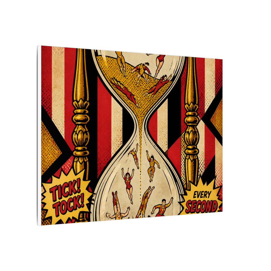 Hourglass Acrobats Wall Art Canvas 16×20 Pop Art Living Room Decor Maximalist Print