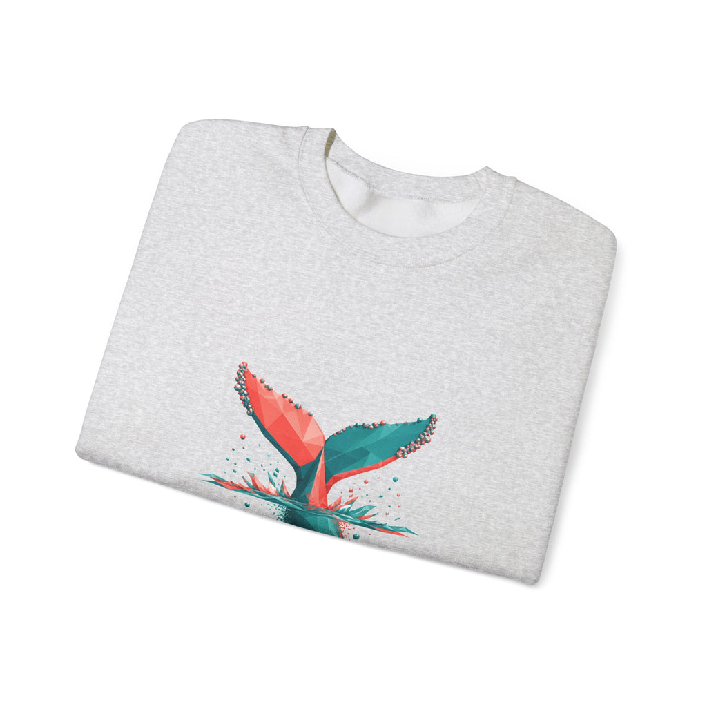 Matching Couple Sweatshirt - Eagle & Whale Matching Couple Comfort Colors Crew Geometric Art His Hers Love Gift - Design B