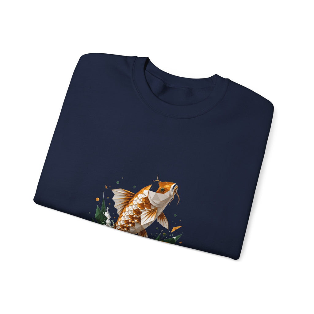 Matching Couple Sweatshirt - Koi Fish Yin Yang Matching Couple Comfort Colors Crew Geometric Art His Hers Love Gift - Design A