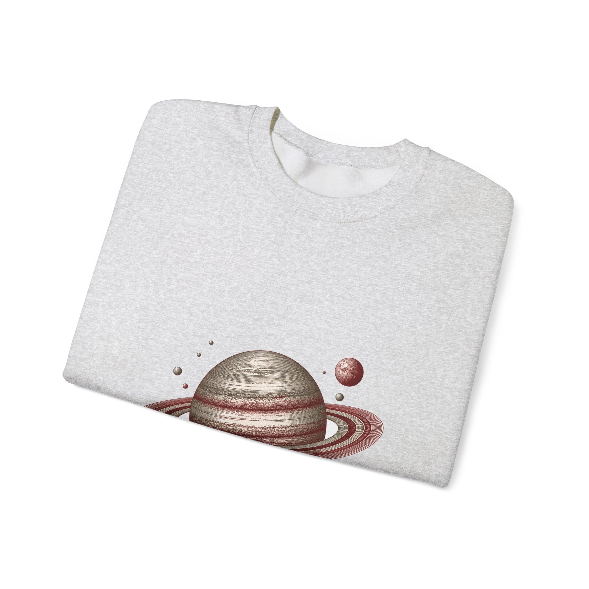Matching Couple Sweatshirt - Saturn & Jupiter Matching Couple Crewneck Sweatshirt Vintage Art His Hers Wedding Gift - Design A