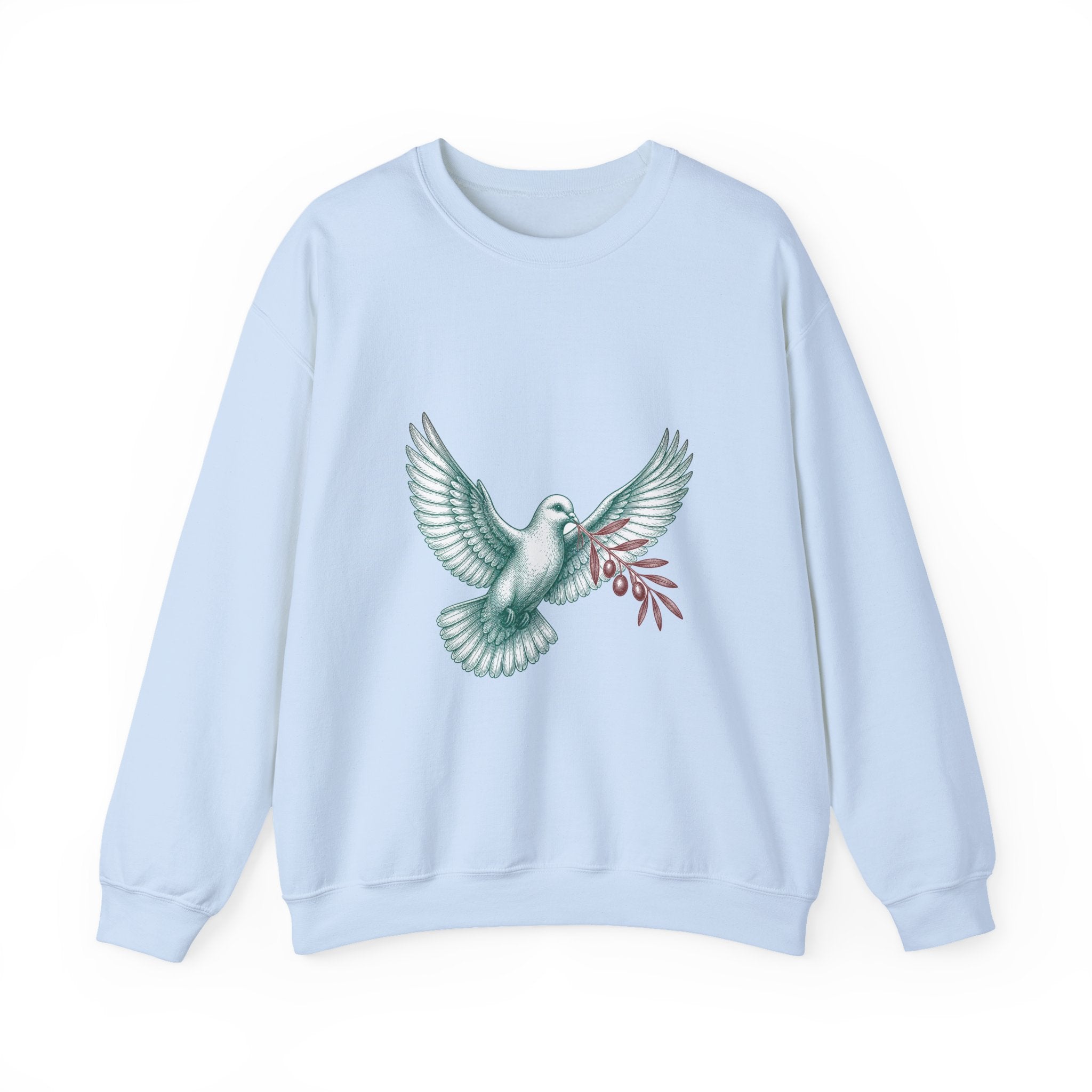 Matching Couple Sweatshirt - Wolf & Dove Matching Couple Comfort Colors Crew Vintage Art His Hers Honeymoon Gift - Design B