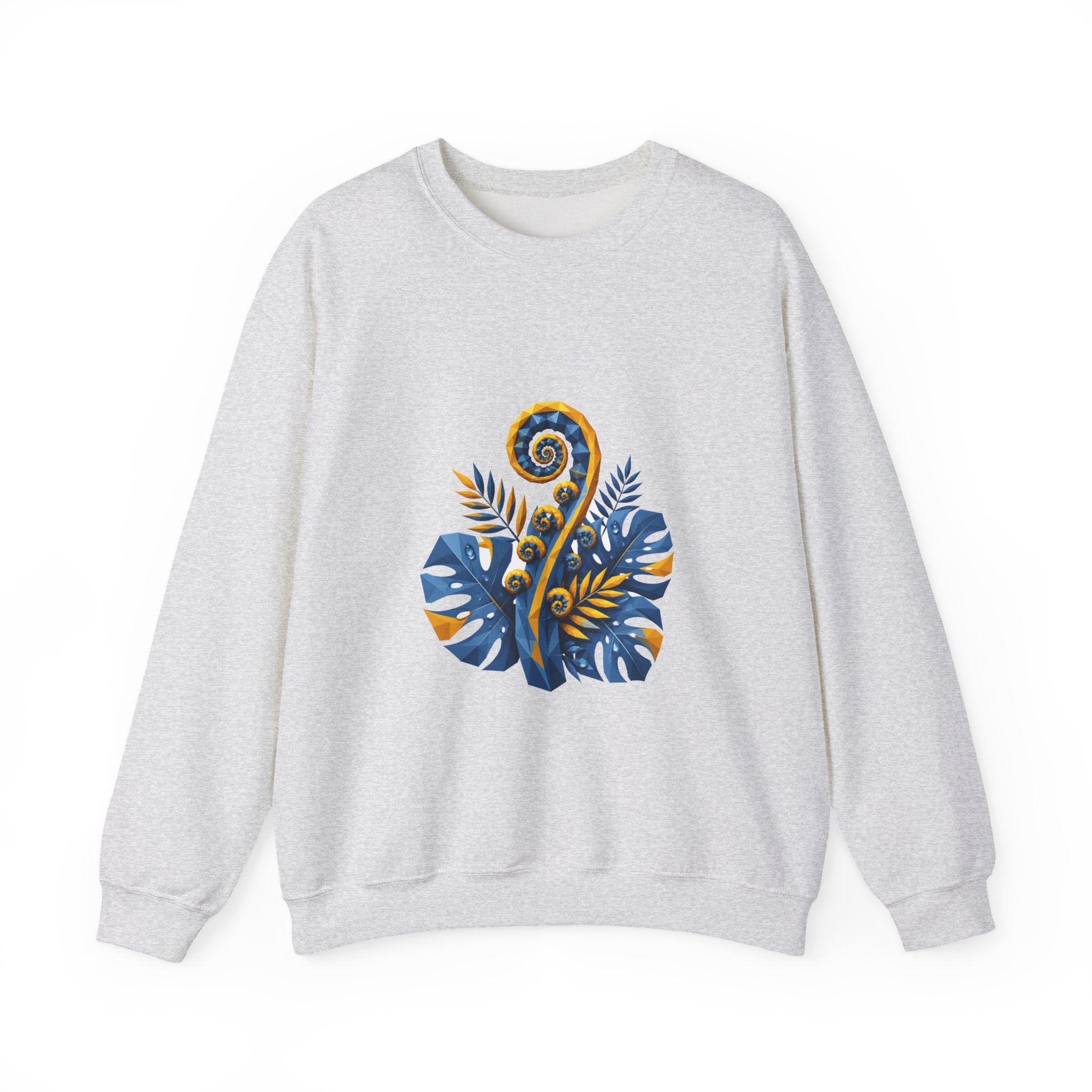 Matching Couple Sweatshirt - Desert & Rainforest Matching Couple Crewneck Sweatshirt Geometric Art His Hers Couple Gift - Design B
