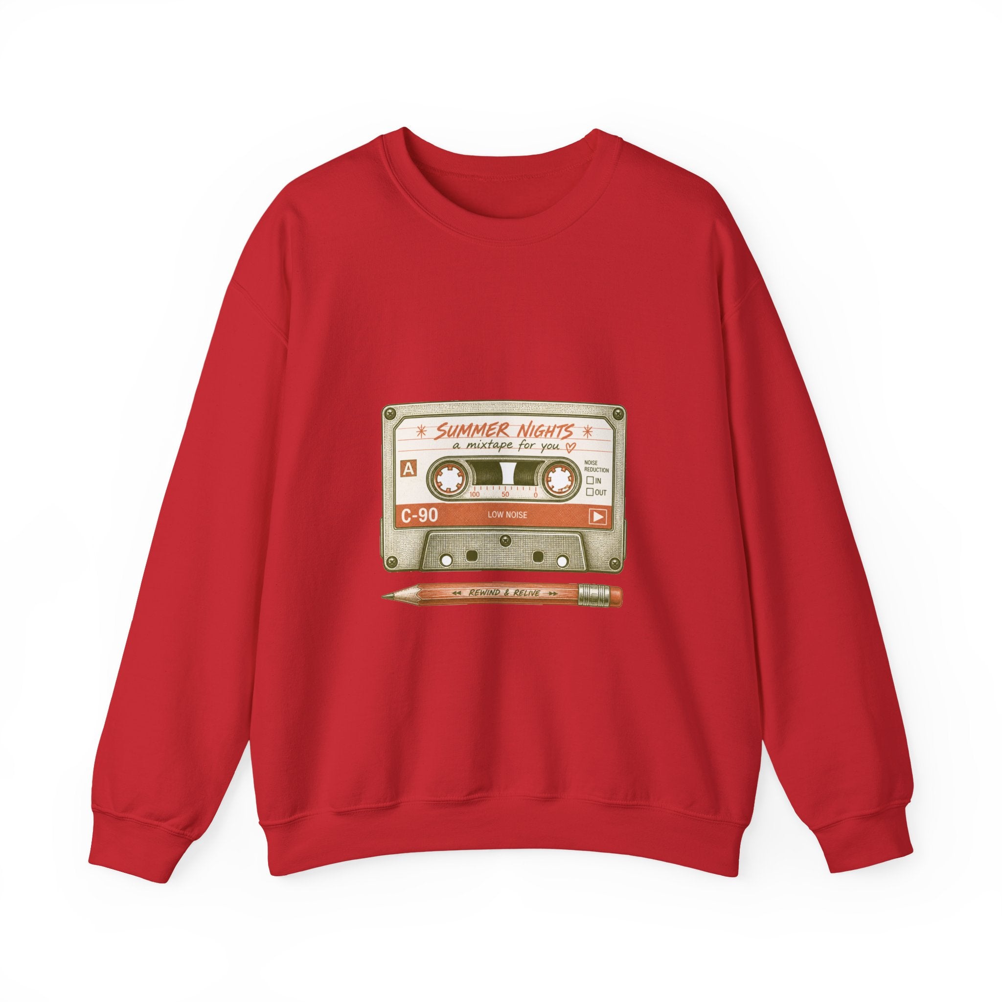 Matching Couple Sweatshirt - Vinyl & Cassette Matching Couple Premium Fleece Sweatshirt Vintage Art His Hers Honeymoon Gift - Design B