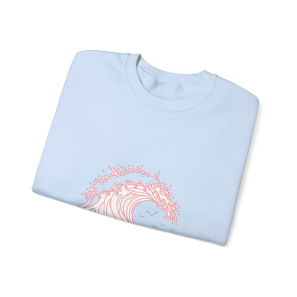Matching Couple Sweatshirt - Mountain & Ocean Matching Couple Comfort Colors Crew Minimalist Art His Hers Christmas Gift - Design B