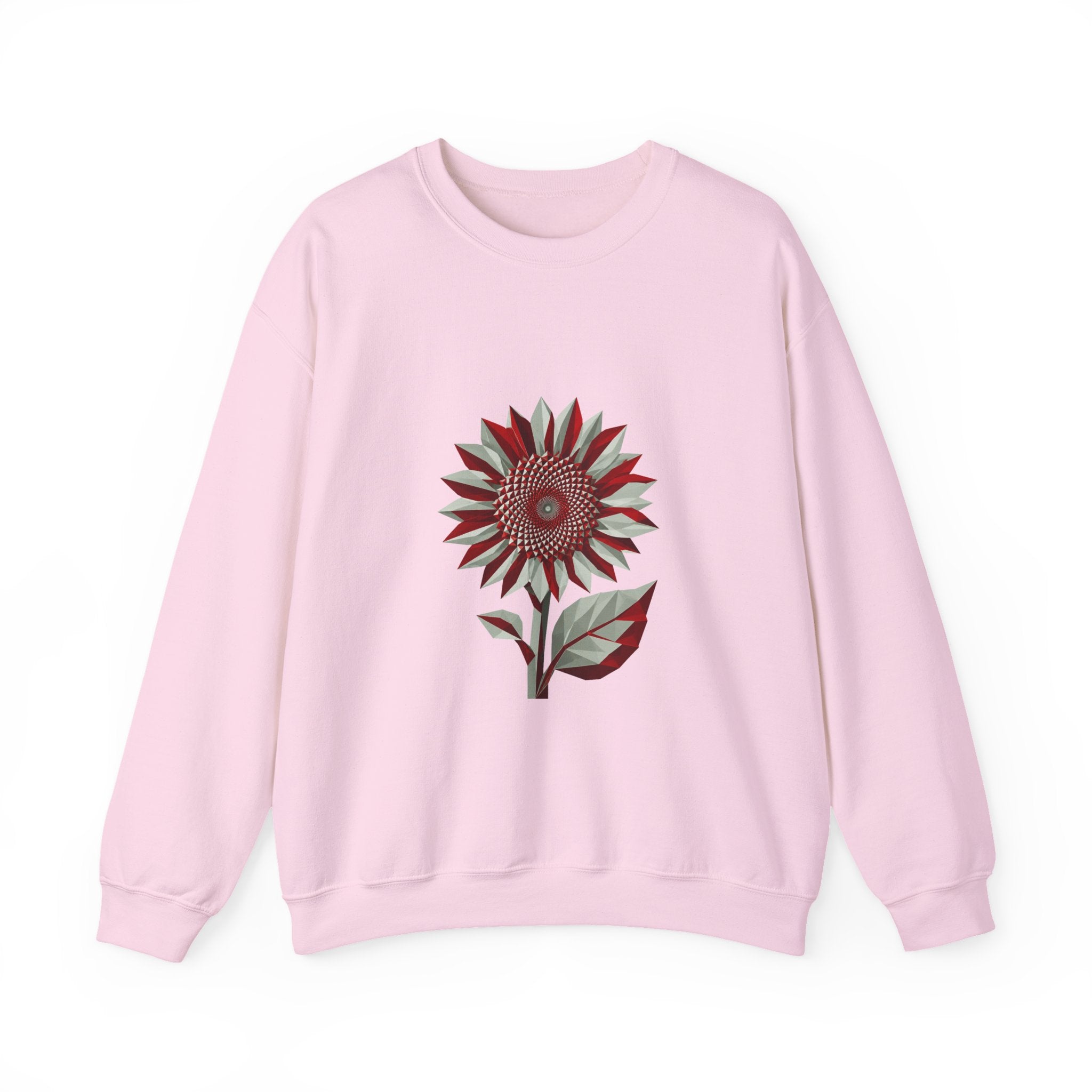 Matching Couple Sweatshirt - Sunflower & Moonflower Matching Couple Comfort Colors Crew Geometric Art His Hers Love Gift - Design A