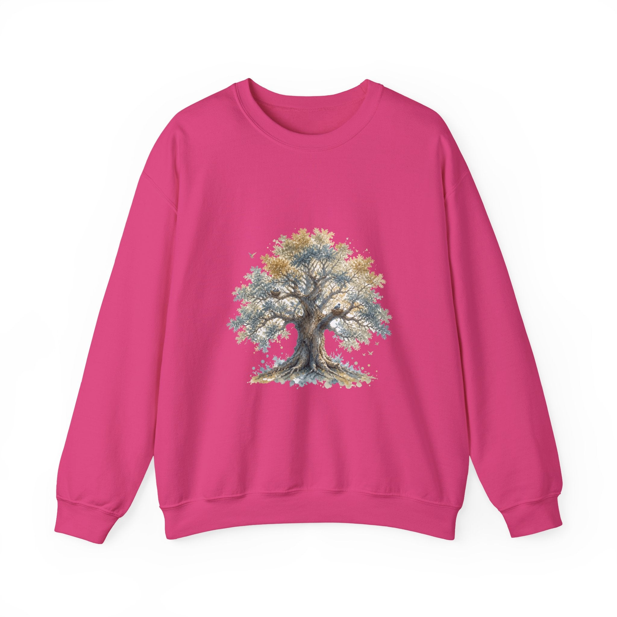 Matching Couple Sweatshirt - Ancient Oak & Deep Roots Matching Couple Comfort Colors Crew Watercolor Art His Hers Birthday Gift - Design A