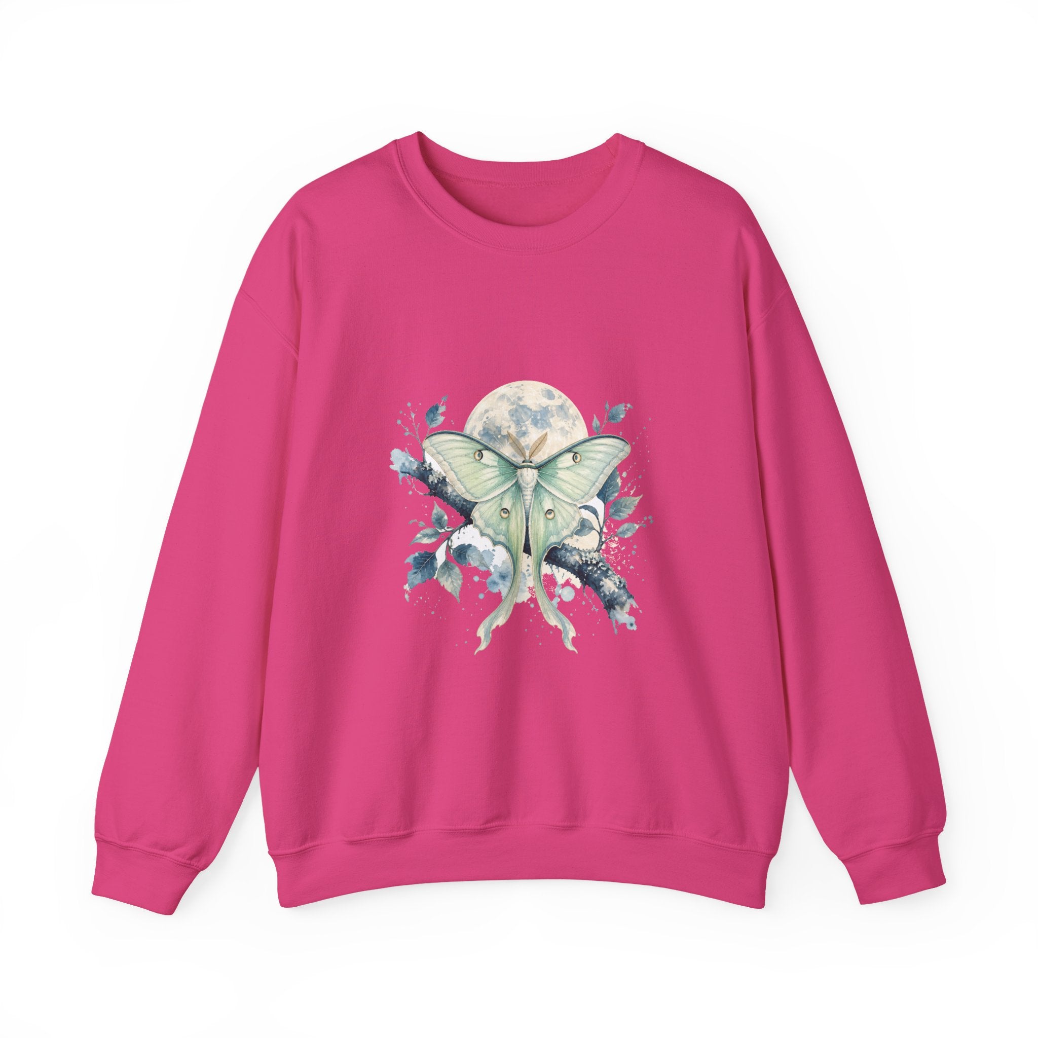 Matching Couple Sweatshirt - Butterfly & Moth Matching Couple Comfort Colors Crew Watercolor Art His Hers Birthday Gift - Design B