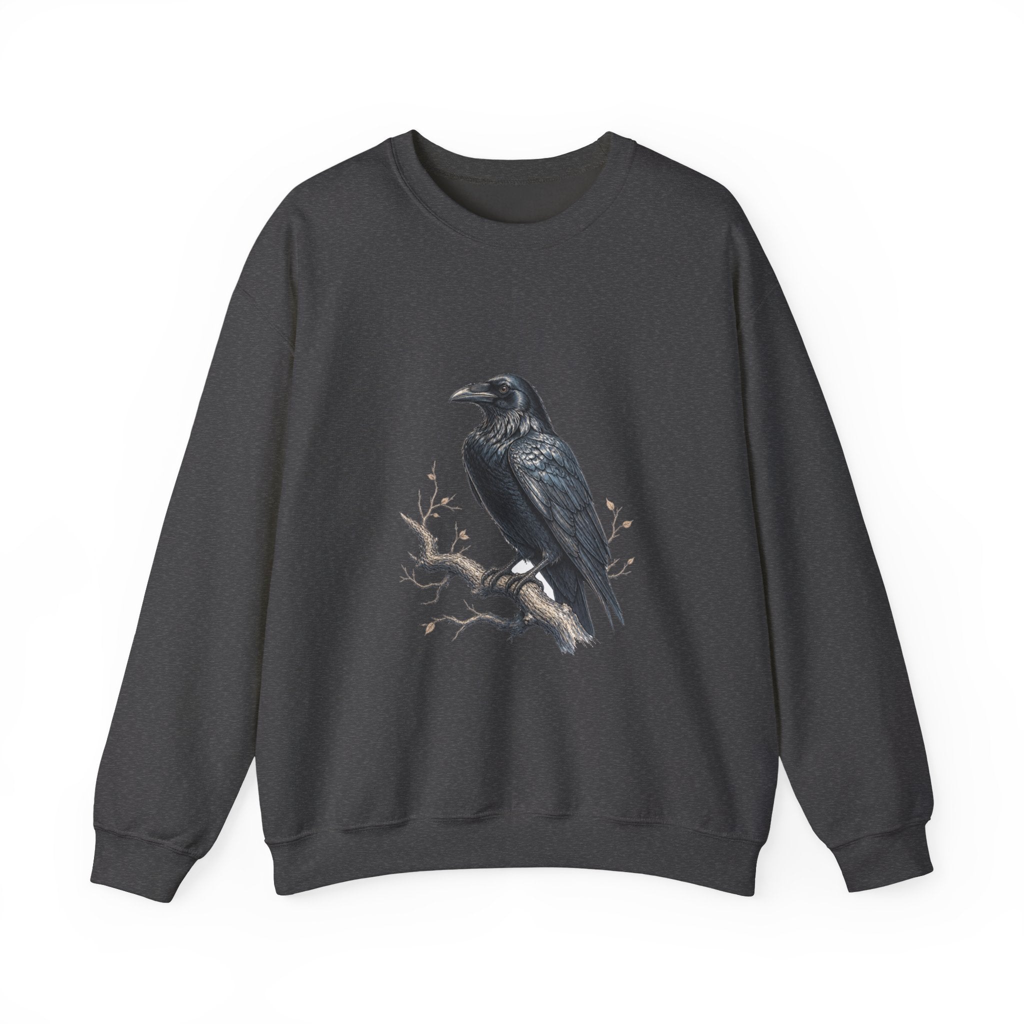 Matching Couple Sweatshirt - Raven & Swan Matching Couple Premium Fleece Sweatshirt Hand-Drawn Art His Hers Anniversary Gift - Design A